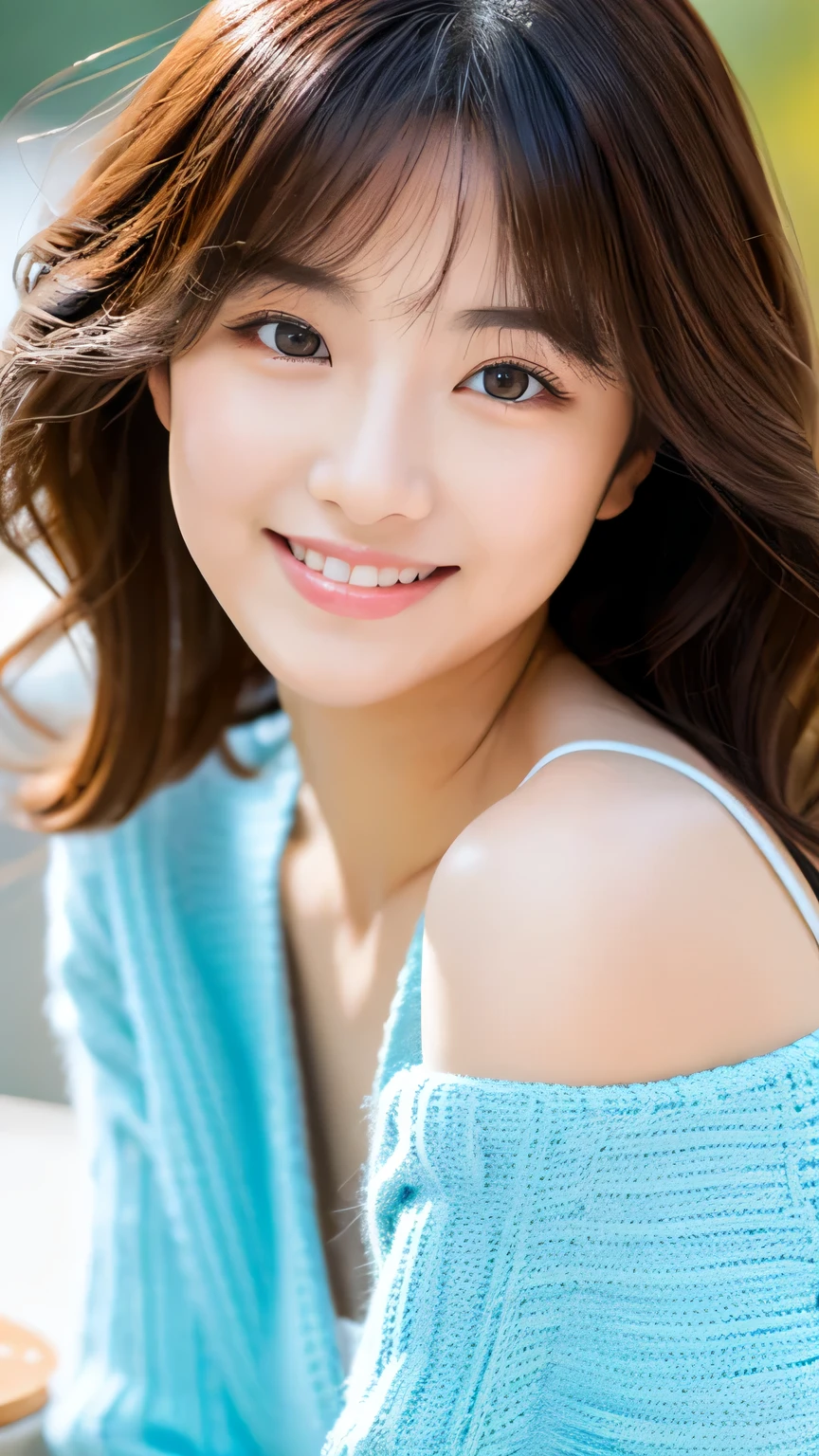 - [ ] table top, highest quality, shape, Super detailed, finely, High resolution, 8k wallpaper,Japanese、 完璧なダイナミックな構shape, finelyてbeautiful目, sharp，whole body，autumn ladies fashion,sex appeal，wavy hair,、cute，natural color lip, bold sexy pose,smile,Harajuku、20 year old girl、beautiful、sexy shot looking at camera，