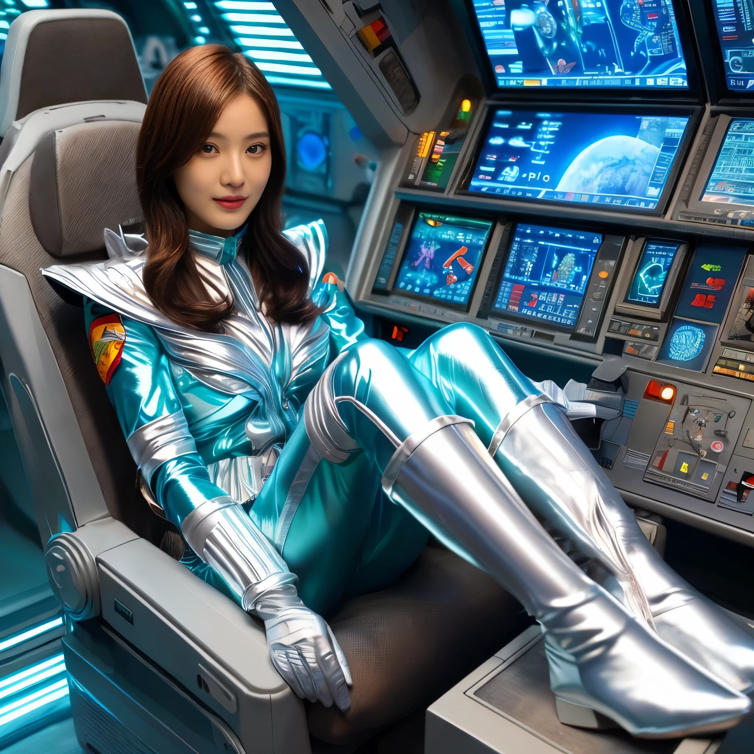 best image quality、Super high resolution、(realism:1.4)、Korean beauty star、The most beautiful KPOP star、horny face、Horny Korean makeup、erotic expression、A body that makes you want to touch it、erotic photos、((Realistic shiny satin fabric texture、High-gloss stretch satin fabric that is smooth and smooth to the touch.、The drape of the curved part of the shiny satin fabric、strong shiny costume、The smooth and beautiful quality and luster of the costumes、A shiny costume made of high-quality satin fabric with high density.、Smooth to the touch oil light liang ice 縝绸 ultra-class battleship skin coat COS、Super Sentai Women's Heroine Suit、Texture of costumes that satin fetishists respond to、Thin, glossy stretch satin fabric)),8K photo quality
