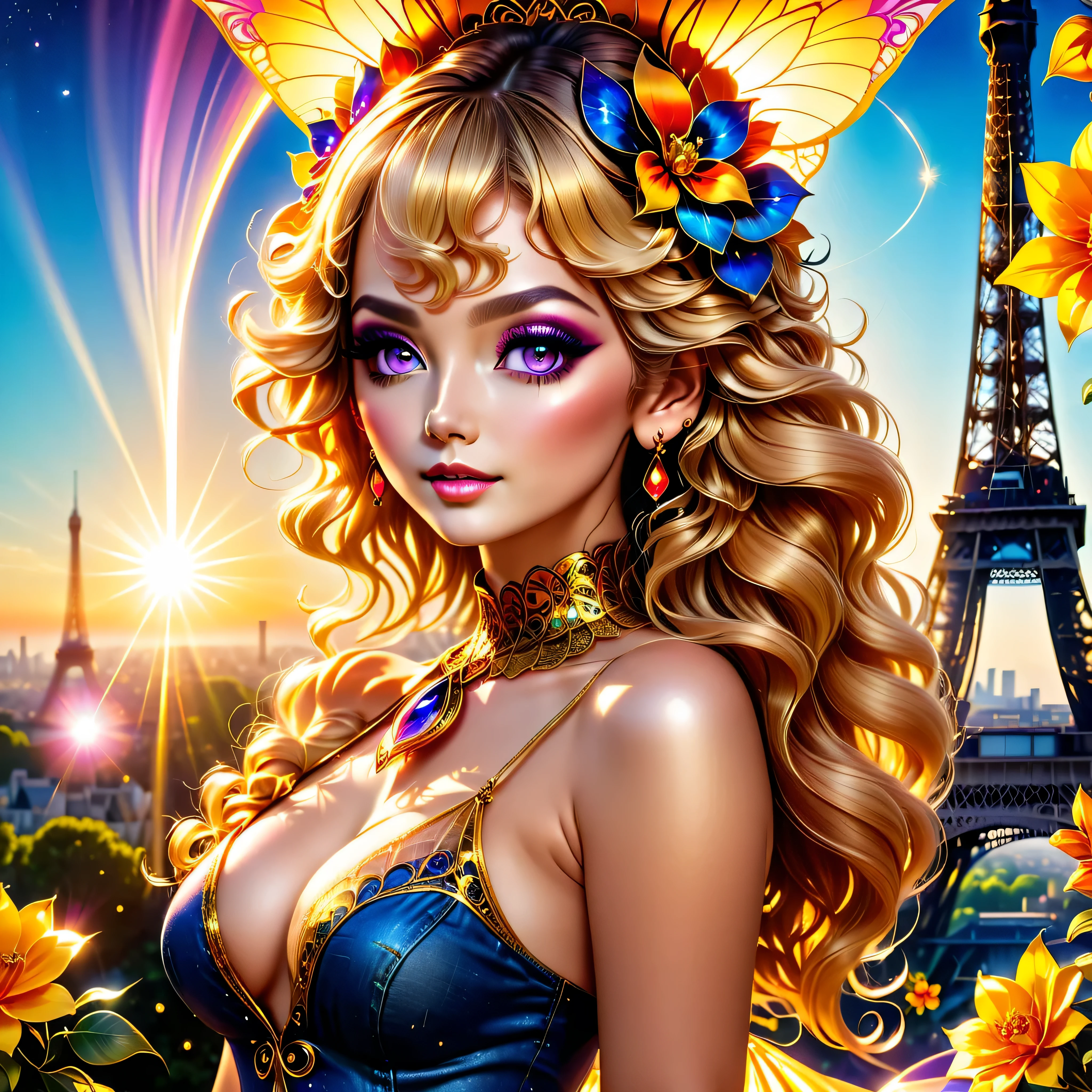 Sunset sunshine, max best lighting, detailed background geometric multidimensional deep path equirectangular night cooling tower eiffel earring, denim lens, standing, sexy epic gorgeous flirt flower, tmasterpiece RAW nsfw naked, UHD, HDR, long curly deep blonde frange tourmaline, very detailed skin silks reddener curled eyebrows, very shiny skin, eyeliner, gothic epic brights eyes navy shadow, eye glitter, blush, macro chest micro necklace indigo lazuli sundrop, (close up, face focus: 1.2), (close-up, face focus: 1.2), look back reveal tattoo fullbody ❤ epic chest yellow saffron BridalDress kunzite Lys sideboob breasts, fishnet tights, bow, chocker, look-by, max best quality, ultra high quality, ultra high definition, ultra high quality texture, ultra high quality shadow, ultra high detail, epic beautiful detailed, fine detailed, extremely detailed cg, high detailed texture, a ultra-realistic representation of the face, ultra pro photo realistic, optimal reflex accurate ultra sharp, colorful DSLR, delicate, cinematic sunlight, side light, Lens Flare, Ray Tracing, detailed beautiful delicate face, detailed beautiful delicate eyes, ultra_high-details, To enhance the overall appeal suggests adding vibrant colors, reminiscent jewelry extremly symmetrical intricate micro ultra_High-details, Will-o'-the-wisp iota pixie sprite, saturate, reflection, yang08k, vibrant colors, vibrant theme, varied multi etc. --v6 --s1000 --c20 --q5 --chaos100