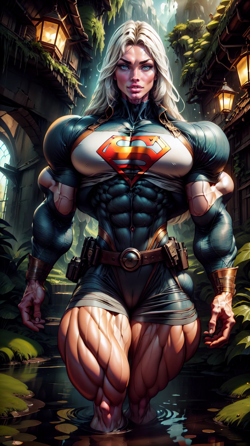 Cinematic, clear facial features and insanely detailed, it captures the essence of a muscular girl (Megan Fox) with very large breasts. The color grading is beautifully done, enhancing the overall cinematic feel. Unreal Engine brings her to life, her appearance even more mesmerizing. With the use of depth of field (DOF), every detail is focused and accentuated, drawing attention to her eyes and hair. The image resolution is at its peak, utilizing super-resolution technology to ensure every pixel is perfect. Cinematic lighting enhances her aura, while anti-aliasing techniques like FXAA and TXAA keep the edges smooth and clean. Adding realism to the muscular girl , RTX technology enables ray tracing, it look as if it's actually there. Additionally, SSAO (Screen Space Ambient Occlusion) gives depth and realism to the scene, the girl's presence even more convincing. In the post-processing and post-production stages, tone mapping enhances the colors, creating a captivating visual experience. The integration of CGI (Computer-Generated Imagery) and VFX (Visual Effectrings out her muscular features in a seamless manner. SFX (Sound Effects) complement the visual artistry, immersing the viewer further into this fantastic world. The level of detail is awe-inspiring, with intricate elements meticulously crafted, the artwork hyper maximalist and hyper-realistic. Volumetric effects add depth and dimension, and the photorealism is unparalleled. The image is rendered in 8K resolution, ensuring super-detailed visuals. The volumetric lightning adds a touch of magic, highlighting her beauty and aura in an otherworldly way. High Dynamic Range (HDR) technology makes the colors pop, adding richness to the overall composition. Ultimately, this artwork presents an unreal, yet stunningly real portrayal of an incredibly beautiful girl. The sharp focus ensures that every feature is crisply defined, leaving the audience captivated by her presence.