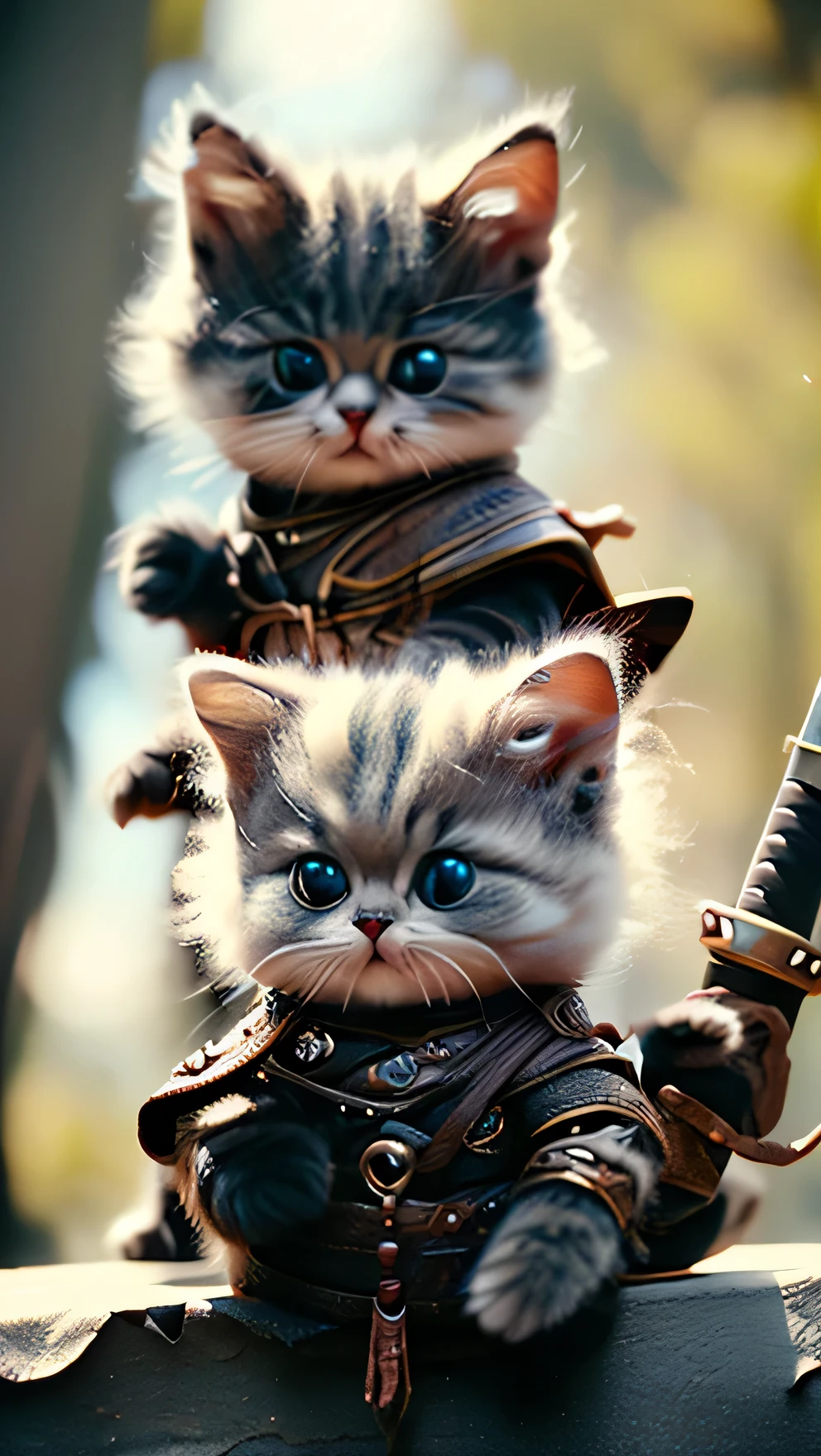 A horde of cats wearing Mad Max costumes