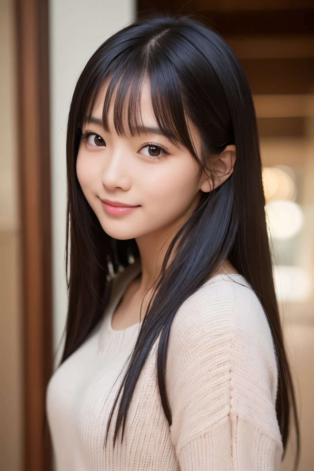  girl, teen, blar, Japanese, (masterpiece:1.3)、1 person, Super detailed finish、(High resolution、8K:1.3)、(highest quality、Ultra-realistic as a photo:1.5)、sharp focus, 超High resolutionの顔、the face is in focus、Ultra high definition and beautiful eyes, very cute、very cute, smile、blush:1.3, embarrassing:1.3、stare at the camera:1.2