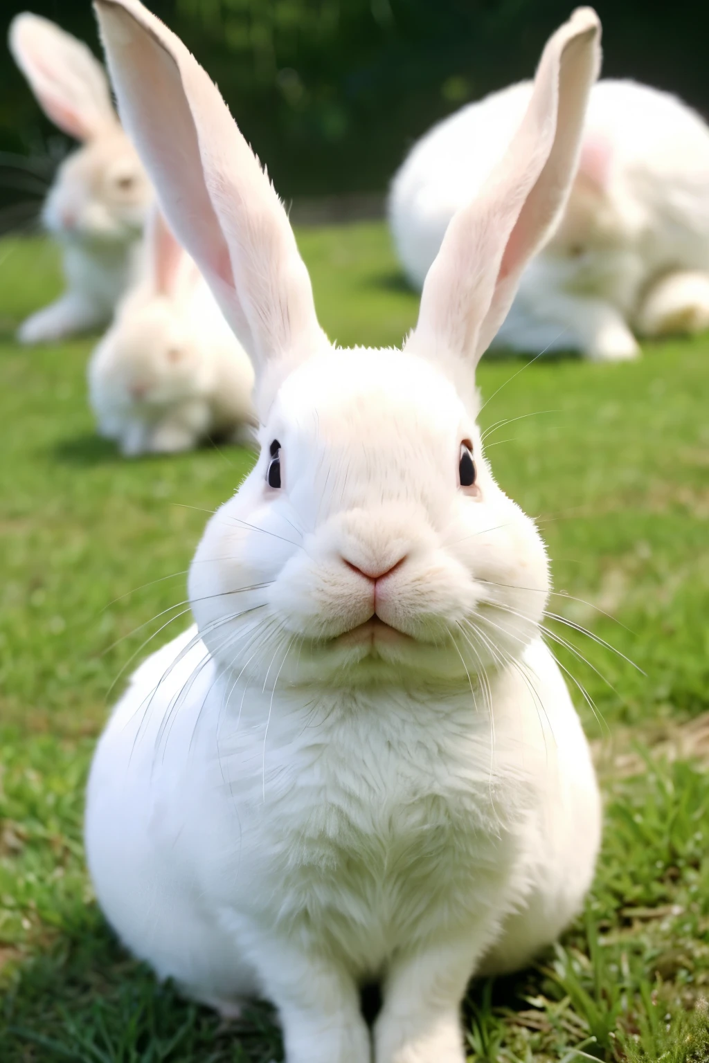 ((highest quality)), ((masterpiece)), (be familiar with) ,perfect face,rabbit kingdom,1500 rabbits,Full of rabbits,　Usako Minano,Melon field a go go,Moggers,Miyagi Prefecture 
