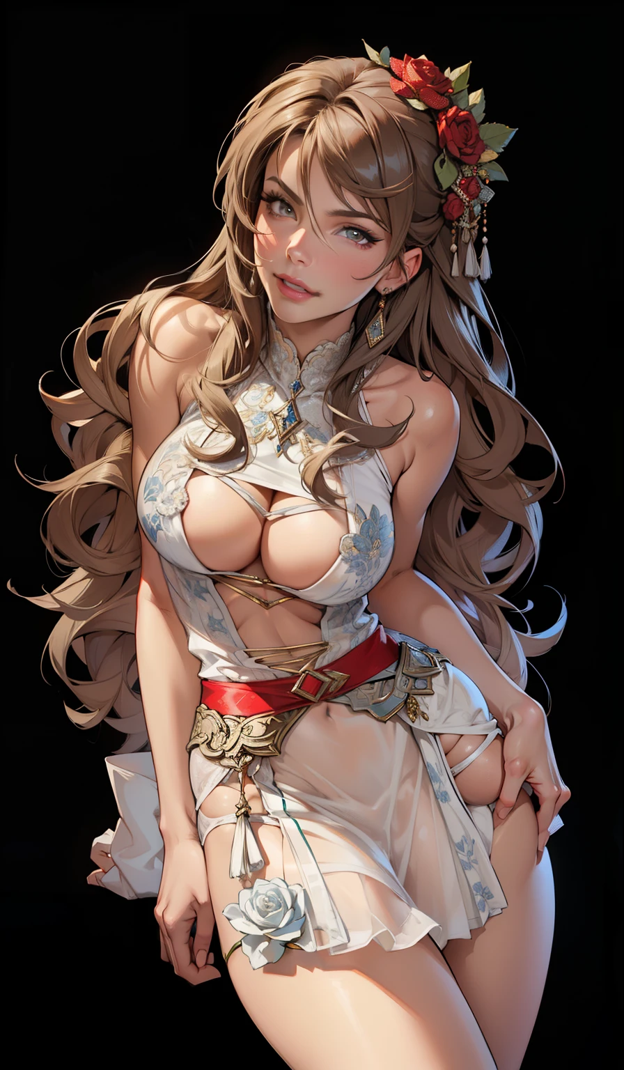 milf, mature female, busty, huge , huge breasts, hentai, high detail, close up, symmetrical, high quality, absurdres, high res, ultrasharp, 8K, masterpiece, extreme attention to detail, perfect face,Realistic, (masterpiece, top quality, best quality,) very detailed, most detailed, (1woman:1.3), nsfw, smile, red lips, kate beckinsale face, long hair,
