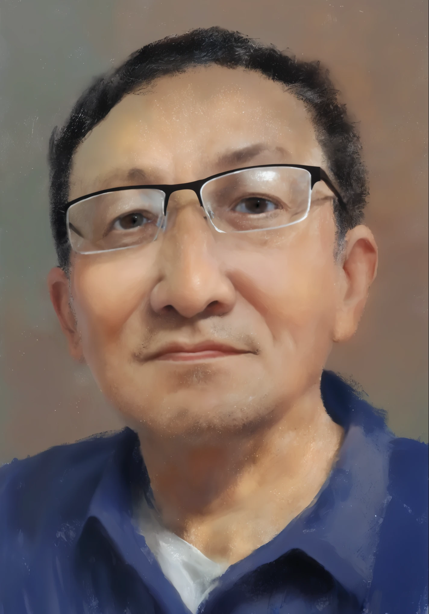 Painting of a man with glasses and a blue shirt, digitalportrait, #1 digital paintting of all time, # 1 digital paintting of all time, digitalportrait, digital oil on canvas, digital paiting, digitial painting, digital art portrait, digital illustration portrait, oil digital painting, nft portrait, ai assisted digital painting, cartoon digital painting, digitial painting,8K ,best qualityer,delicated,ultra - detailed,ultra high resolution,Complicated details,8K resolution,physically-based renderingt,professional photoshooting,realistic model,photorealistic art,hdr,Realism 1.4,anthropomorphic turtle,softcolors,simplebackground/Without background,Realistic/of a real,ultra high resolution,。.。.3D