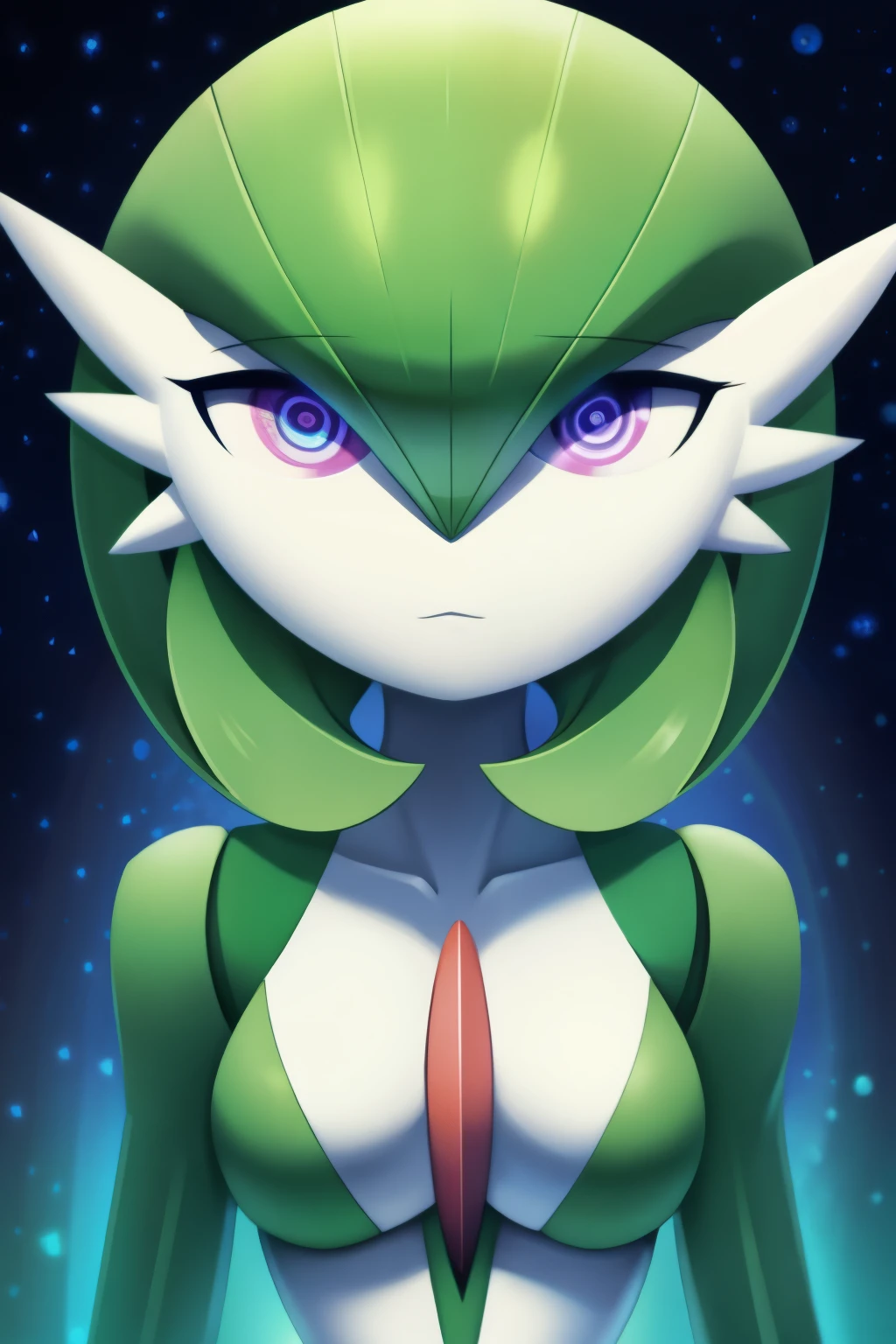 Gardevoir, empty eyes, spiral eyes, enchanted, entranced, hypnotized, robot joints