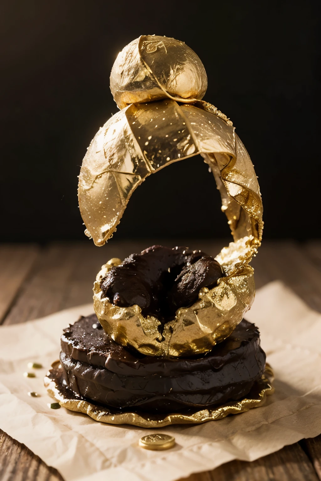 Crie uma imagem onde o OURO esta se juntando com a PRATA com o fundo preto , escrito SEM GALE na foto
