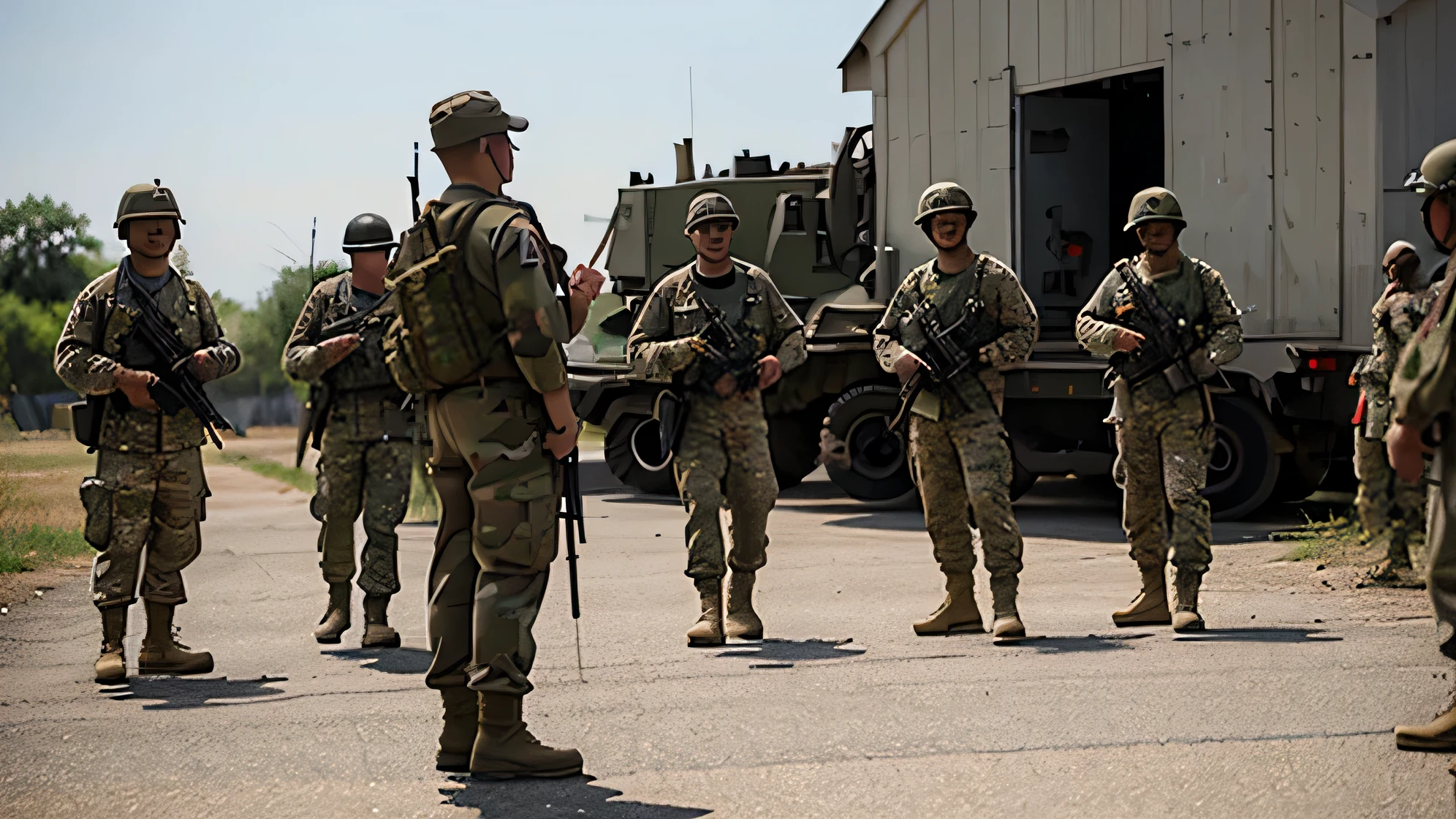 picture of soldiers getting ready for war