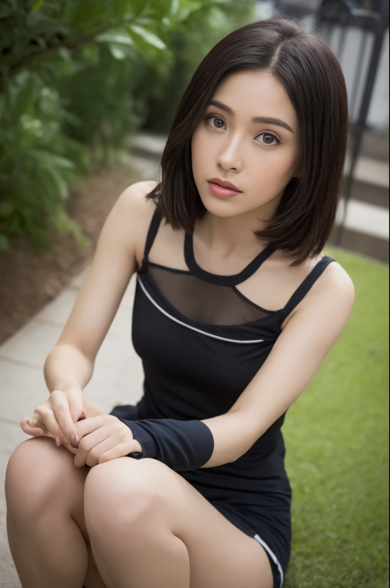 papel de parede CG Unity 8k altamente detalhado, of very high quality, masutepiece, realistic, Fotografiarealista, mulher bonita altamente detalhada, 35 anos,((Bery cabelo curto))、(((seios grandes)))、clivagem , (ficar suado) , olhos redondos, ((You can see the shape of the nipple through the realistic women's clothing、visualizador, corar, sorrir, ((Mulher bonita alta))、separated lips, corpo inteiro fotografado , Tampo do tanque , Roupas esportivas lascivas ,((treinamento muscular))、 agachamento, (((Roupa desportiva fina)))、sports gym、erect through、Muchimuchi、fotografia frontal, pelada, Nua, sensual, Megan Fox and Amber Heard mixed features, cabelos ruivos