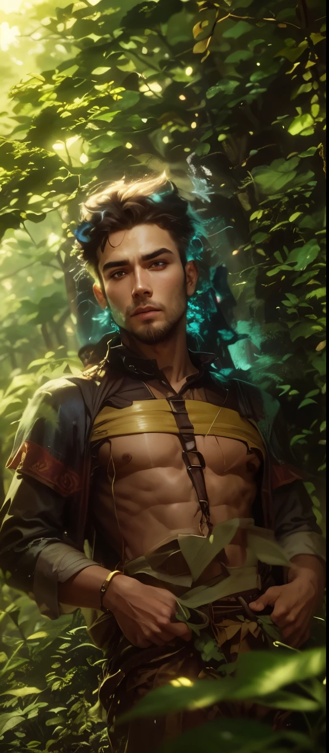 (male) of ancient Egypt,Egyptian,(Sexy Haitian egyptian boy),((((1male,1 male, 1man, 1 man:1.5,man,male,male gender:1.5)))),((((old man,50 year old man)))),macho man,((((black race)))),
(((black Afro:1.5, rainbow hair:1.5))),(((eyes golden:1.3))),intricate eyes,beautiful detailed eyes,symmetrical eyes,(ultra-detailed black eyes:1.1,symmetrical eyes:1),((bushy beard:1.5)),man chest,(((dark skin lustrous skin:1.5,tanned skin,bright skin: 1.5,skin tanned,shiny skin,very shiny skin,shiny body))),perfect face,muscle chest,muscle,(((detailed face))),
((wicked man,dark character,corruption)),opulent,sumptuous,
(((tons of tattoos and piercings))),((((bare chest,naked torso)))),(barefoot,),(((,tribal pants,bulge in pants))),((tattoos and markings:1.5)),((torn clothes,wet clothing,intricate outfit)),
dynamic pose,looking at viewer,angry ,centered,scale to fit dimensions,Rule of thirds,
((((many fireflies,fireflies,glowing fireflies,fireflies in the background)))),
outdoors,overgrown,(overgrown background,glowing crystals,bioluminescent plant),scenery,extremely scenery,(((glowing crystals,bioluminescent plants))),(puddles everywhere,moss,moss on the background),clouds,lily pads,palms,reeds,(sunset, golden hour),
(Glossy Egyptian ornaments),highres,sharp focus,(ultra detailed,extremely detailed),(photorealistic artwork:1.37),(extremely detailed CG unity 8k wallpaper),(((vibrant colors,vibrant theme))),(intricate),(masterpiece),(best quality),artistic photography,(photography taken by sldr),(intricate background),perfect rendered face,perfect face details,realistic face,photo realistic,((intricate detail)),(((realism))),