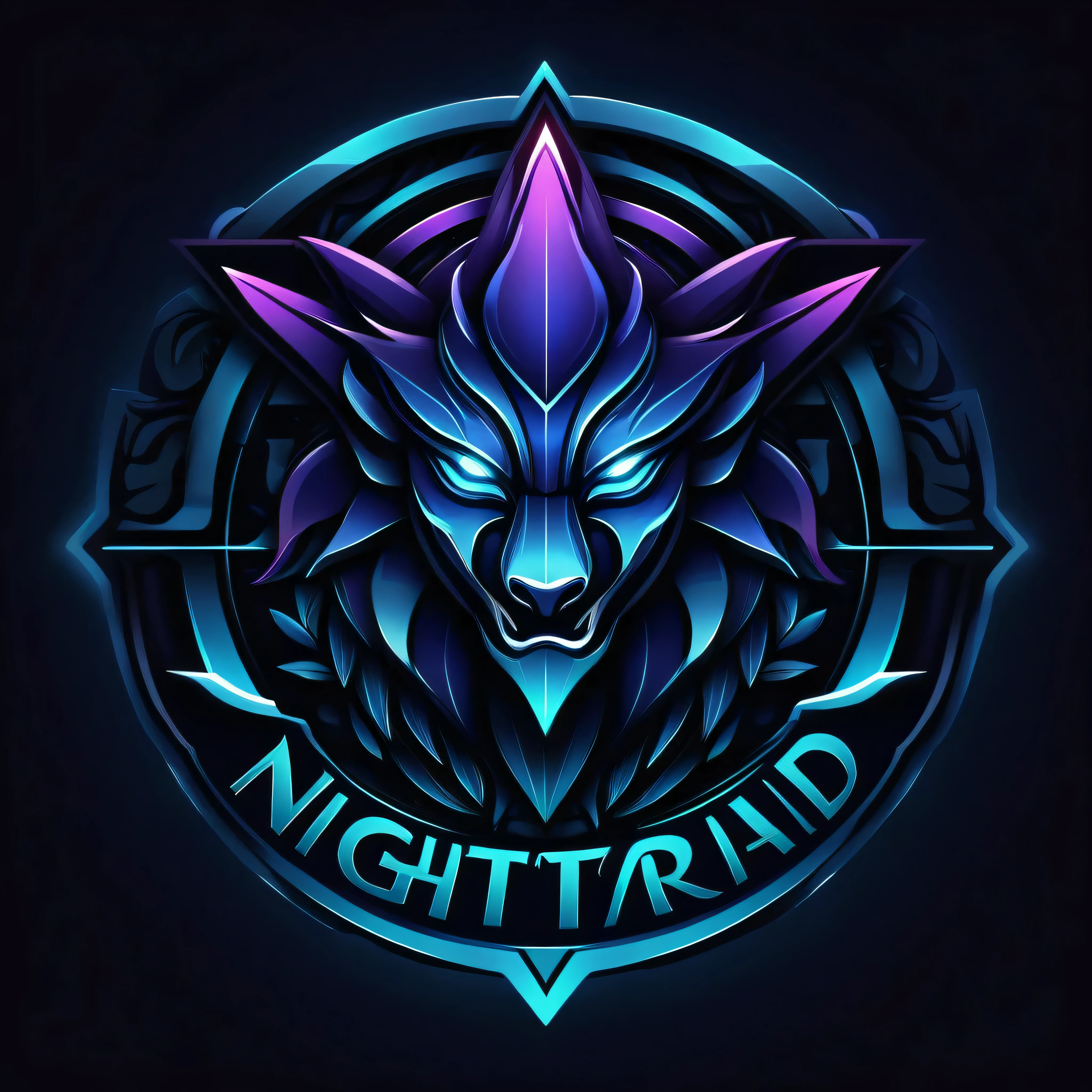 "Create a Nightraid logo design that combines trading motifs with modern elements to create an innovative and progressive impression, and has the words nightraid on it"