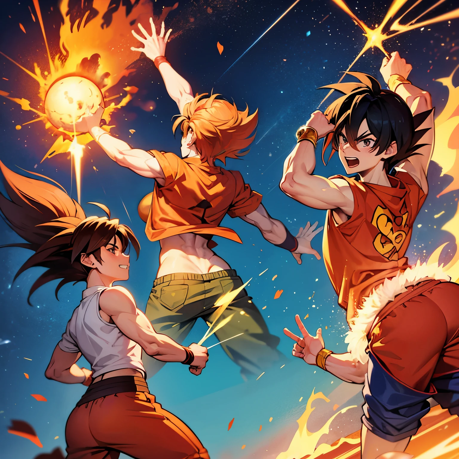 Dragol ball barbeiro Goku trunks