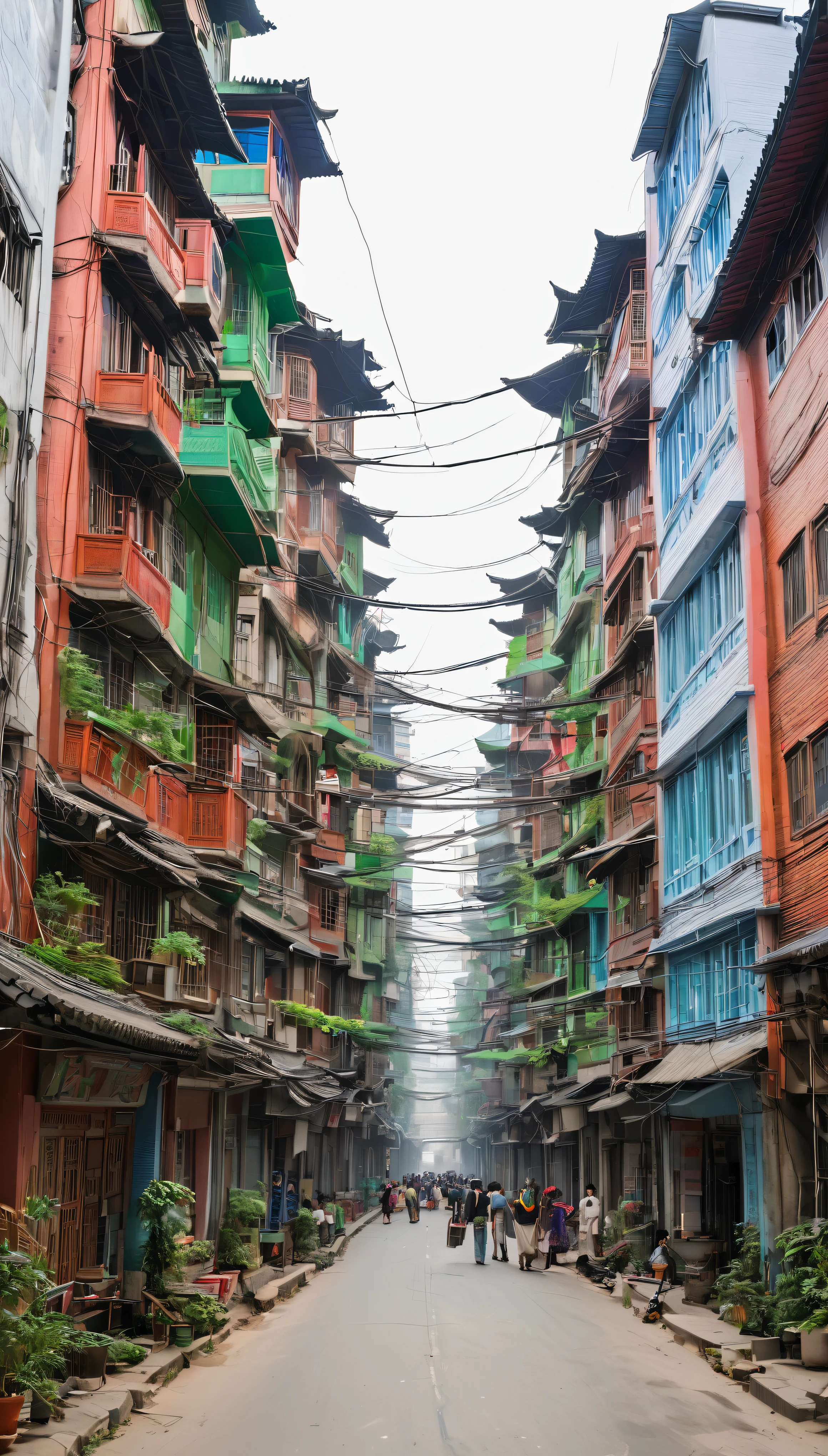 All the buildings were atleast four stories. They were narrowly shaped and had a tiny distance between each other. However, despite the compact nature, the buildings were all meticulously arranged and their designs were impeccable, one would think they were transformed out of a painting.
They all had different designs and colors to them that helped maintain their own individuality but still melded well with each other. The roads were narrow and virtually no carriages could be seen on the roads. Swarms of cultivators all over the street could be seen walking to and from the buildings. Xianxia world
