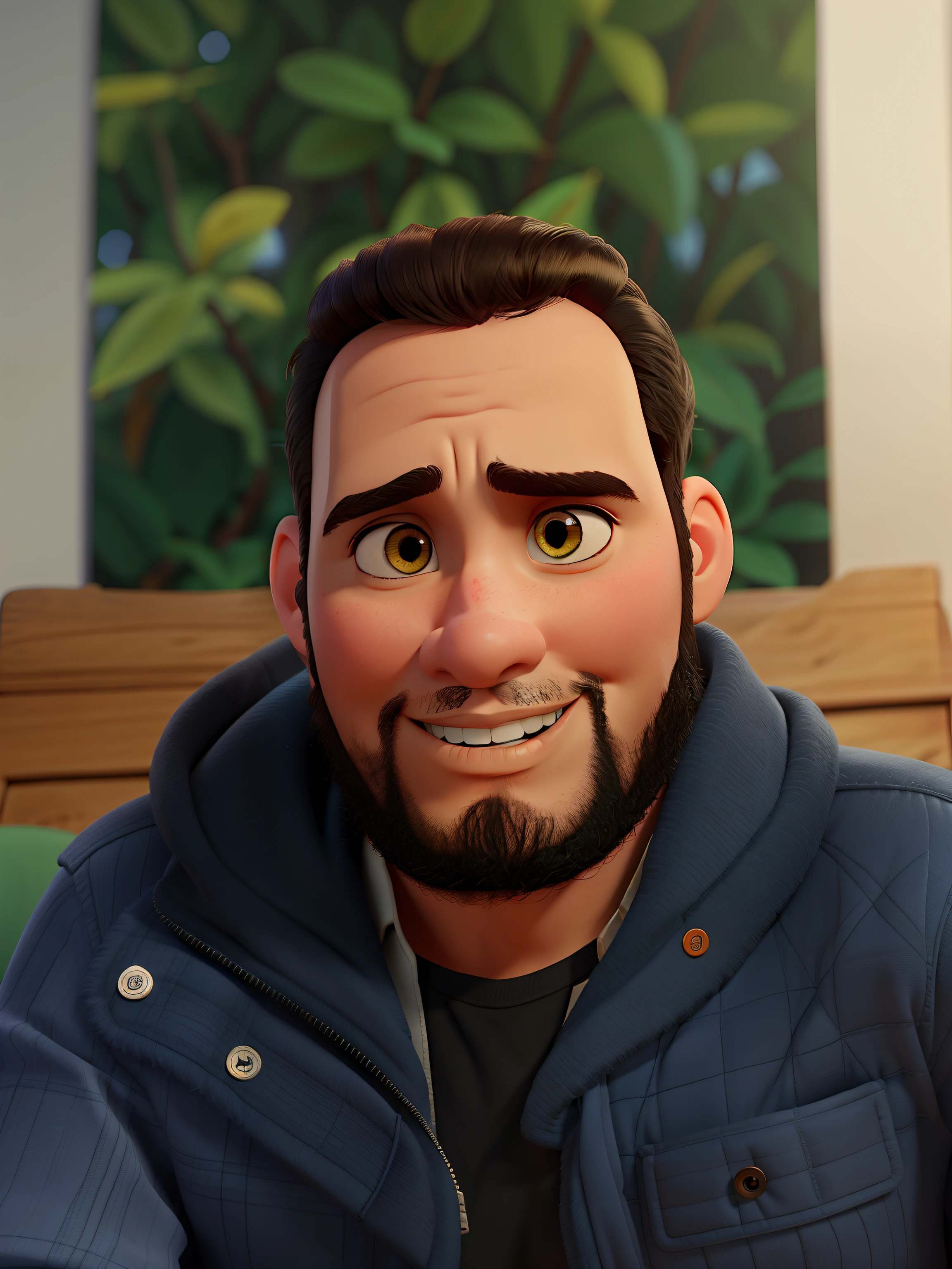 Mantenha igual a foto original porem com estilo pixar