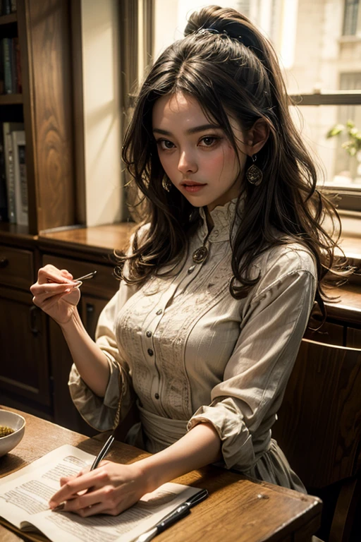 ((best quality)), ((masterpiece)), (detailed), personification of the Tea