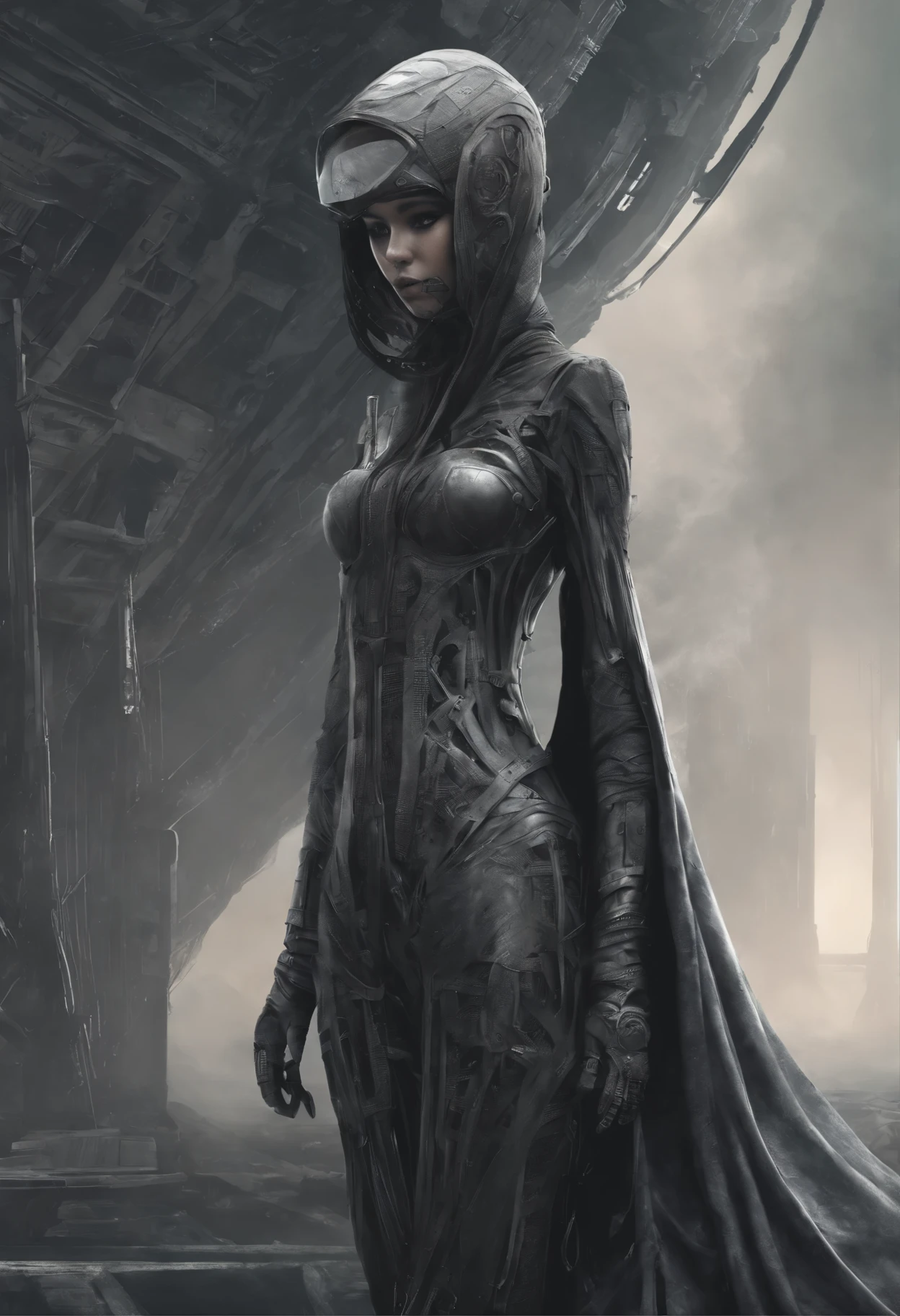 Veiled Extraterrestrial Female, haunting presence