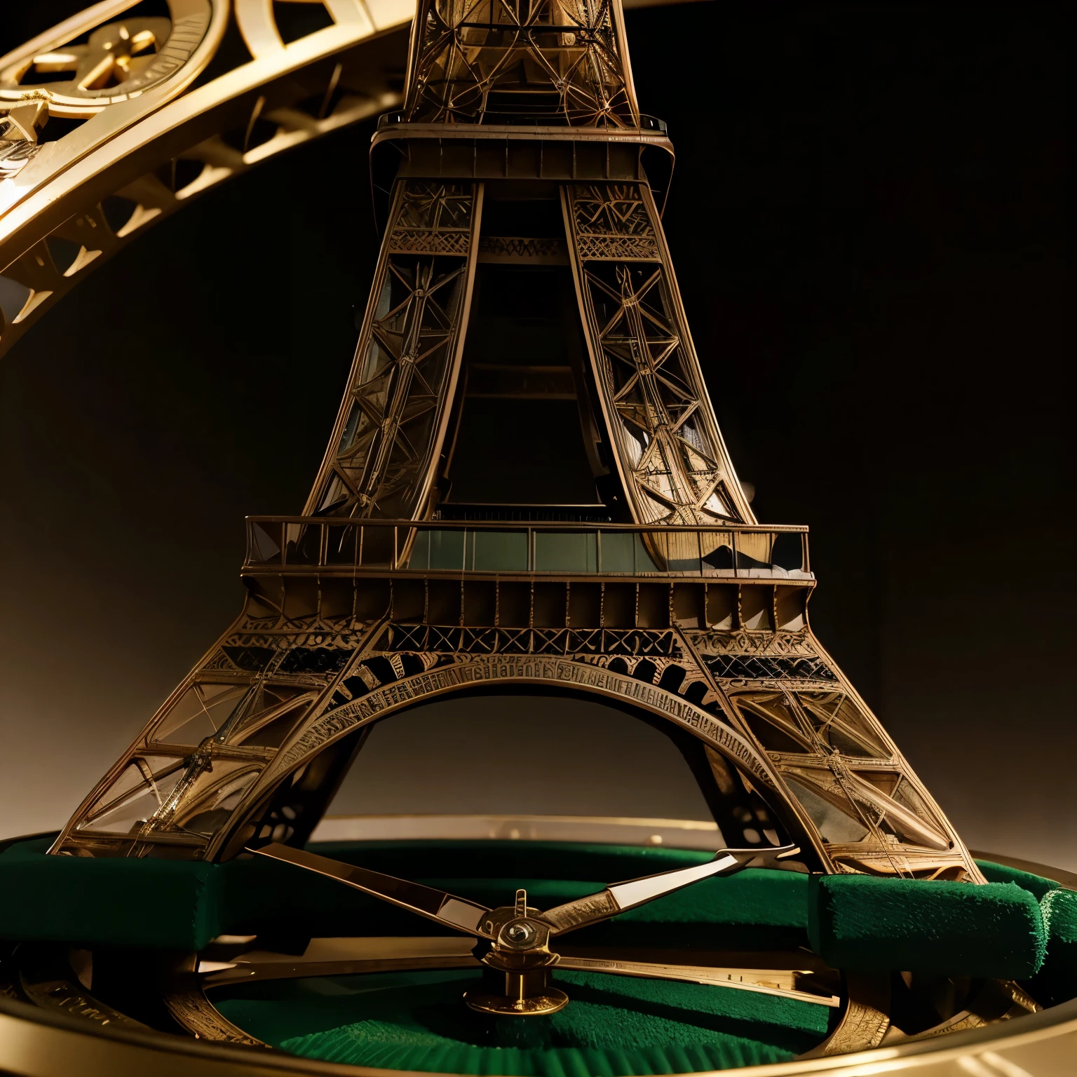 Green eiffel tower - watchmaking