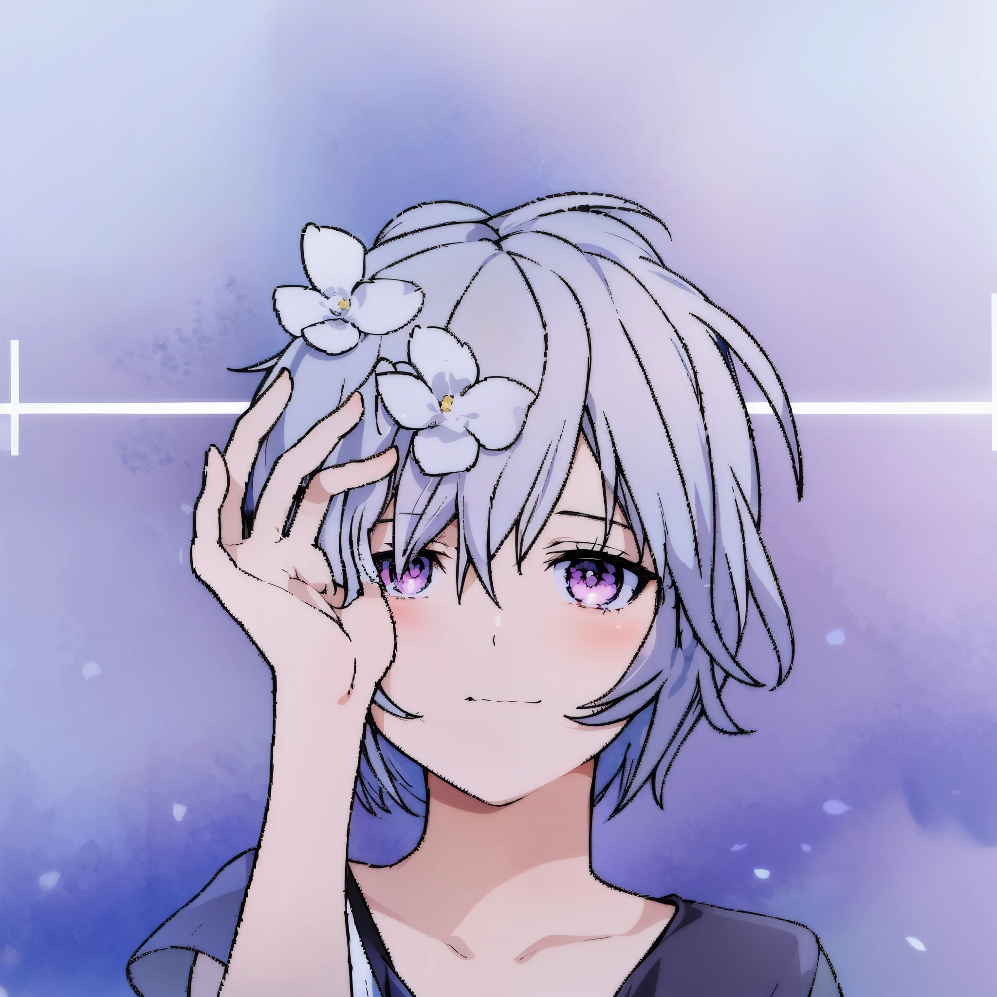 Anime girl with flowers in her hair, in an anime style, in anime style, anime style. 8K, gapmoe sick, semirealistic anime style, anime styled, Kaoru Nagisa, anime art style, clean detailed anime style, anime style character, anime stylization, sick. High, stylized anime, high quality anime art style