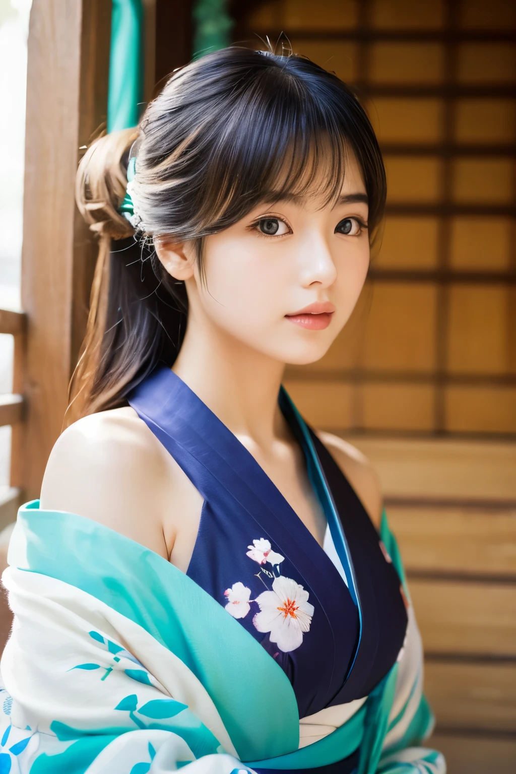 最高qualityのdetailed:1.2, realistic, In 8K,nffsw, High resolution, The 超detailedな, 高qualityのテクスチャ, intricate details, detailed, Very detailed CG, 高qualityの影, detailed 美しく繊細な顔, Beautiful details and delicate eyes, Depth of the bounds written, ray tracing, Women over 24 years old,cute kpop girl, Korean Ulsan Face:1.1, narrow side, looking at camera、Pueros face_v1, glow eye, cheek, glossy lips, perfect body、leaning forward、facing the front、That's a very, very cute face、fascinating pose、wearing a kimono、Kimono with super detailed texture、paint kimono、exposed cleavage、Sexy、exposed shoulders、I can see your shoulders、 half naked、camel toe,Photoreal:1.4, 超detailedな, realistic写真, Full color RAW photo, fujifilm(medium format:1.2), hasselblad:1.2, carl zeiss:1.1, Incredible dynamic range photography(utility_art:Smoose-768:1.1), High resolution, High pixel count, 明確なdetailed, clear image, natural color reproduction, noise reduction, high fidelity, quality, Software improvements, upscaling, Optimized algorithm, professional level retouching、Japan Bon Odori、japanese festival、
