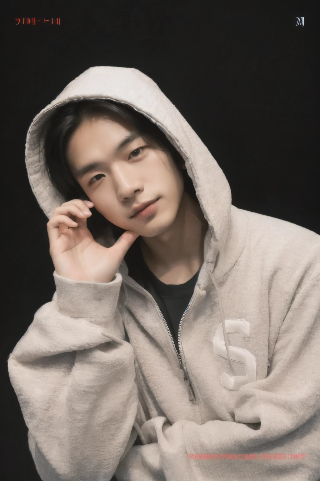 Imagen arafed de un hombre con una sudadera con capucha posando para una foto., jinyoung shin, Cai Xu Kun, Won Bin Lee, yanjun chengt, inspirado en jeonseok lee, hyung tae, Jung Jaehyun, hombre surcoreano, sakimichan, kim doyoung, young pale angel, steven jung, pintar ulzzang, sha xi, Hong June Hyung