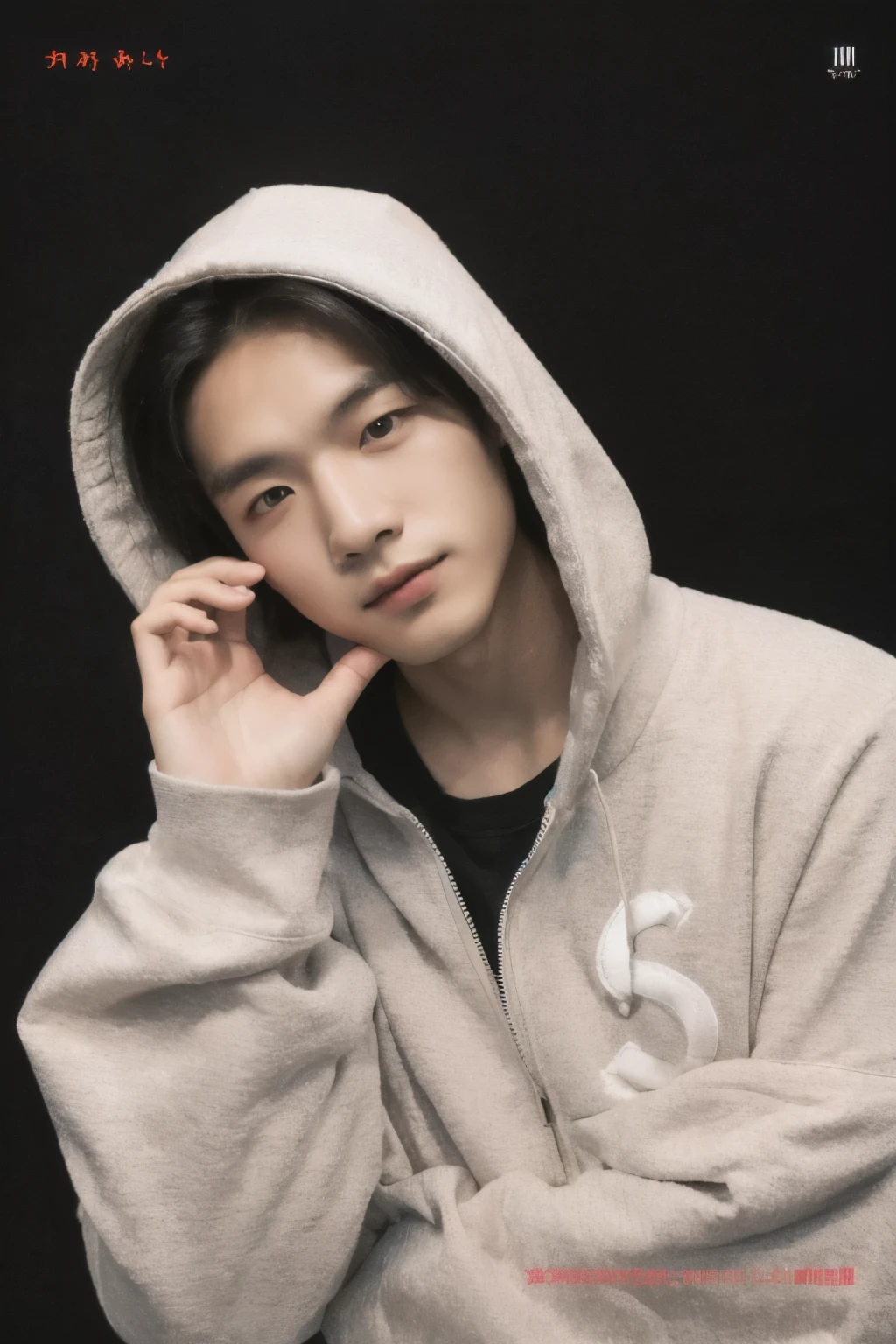 Imagen arafed de un hombre con una sudadera con capucha posando para una foto., jinyoung shin, Cai Xu Kun, Won Bin Lee, yanjun chengt, inspirado en jeonseok lee, hyung tae, Jung Jaehyun, hombre surcoreano, sakimichan, kim doyoung, young pale angel, steven jung, pintar ulzzang, sha xi, Hong June Hyung