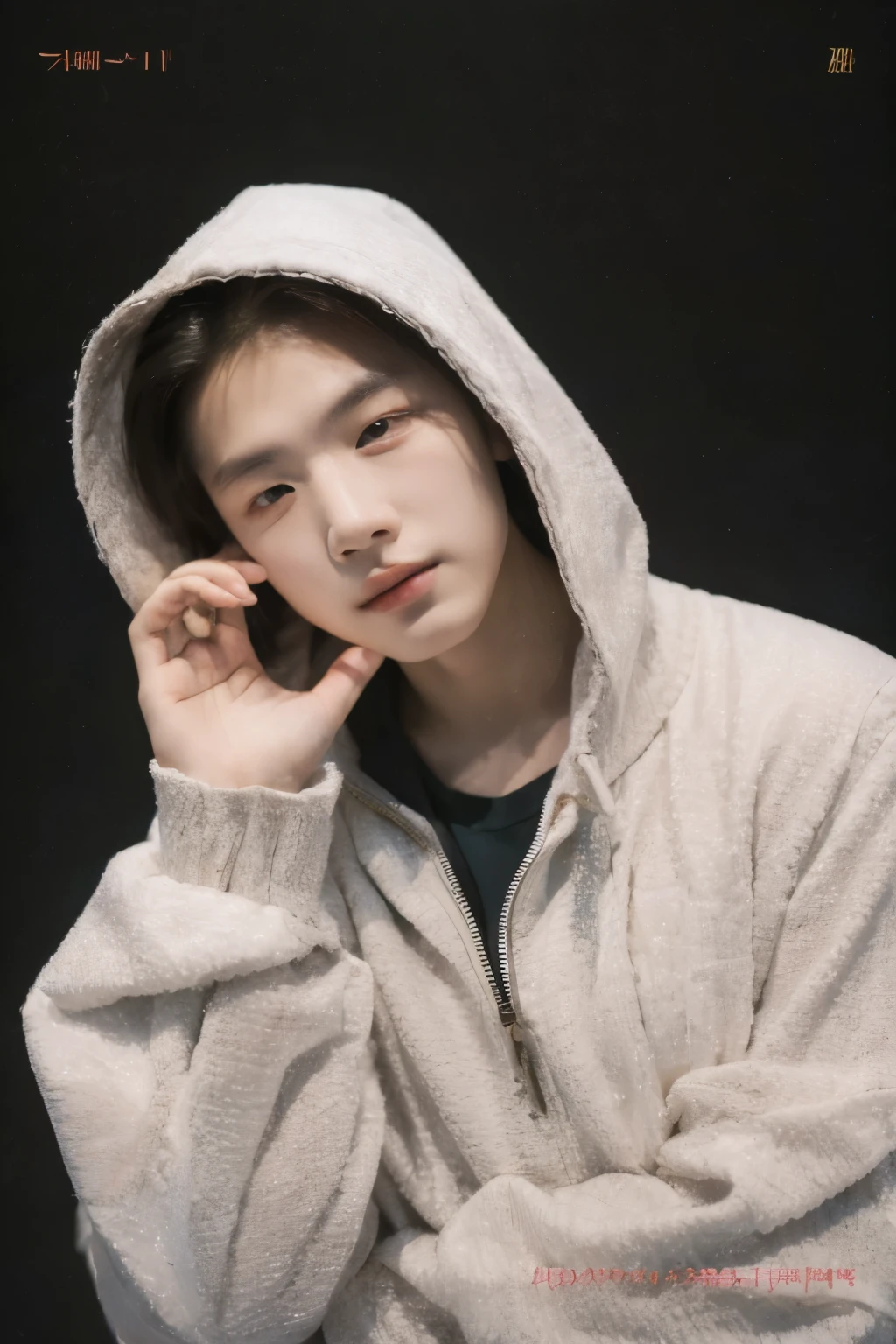 Imagen arafed de un hombre con una sudadera con capucha posando para una foto., jinyoung shin, Cai Xu Kun, Won Bin Lee, yanjun chengt, inspirado en jeonseok lee, hyung tae, Jung Jaehyun, hombre surcoreano, sakimichan, kim doyoung, young pale angel, steven jung, pintar ulzzang, sha xi, Hong June Hyung