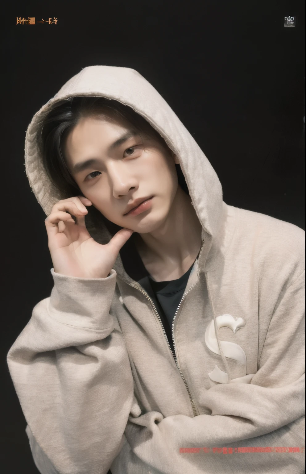 Imagen arafed de un hombre con una sudadera con capucha posando para una foto., jinyoung shin, Cai Xu Kun, Won Bin Lee, yanjun chengt, inspirado en jeonseok lee, hyung tae, Jung Jaehyun, hombre surcoreano, sakimichan, kim doyoung, young pale angel, steven jung, ulzzang inteligente, sha xi, Hong June Hyung