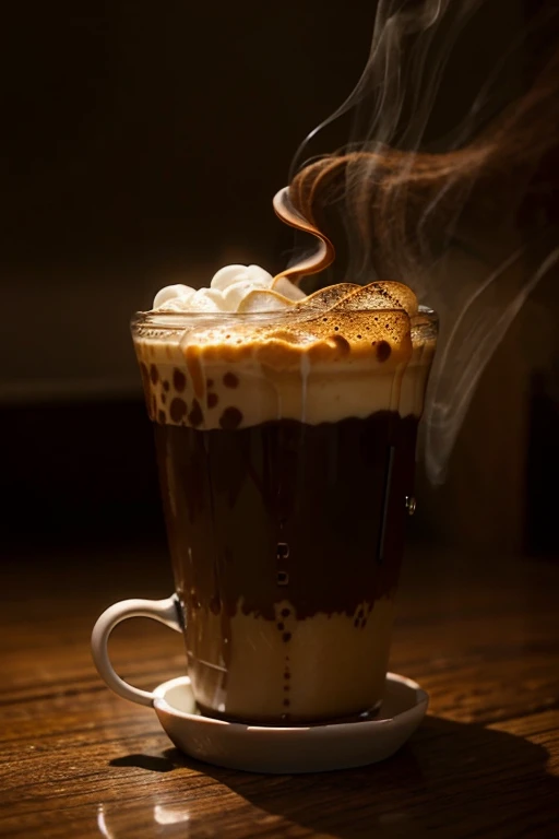 I want an image that represents an enchanted coffee