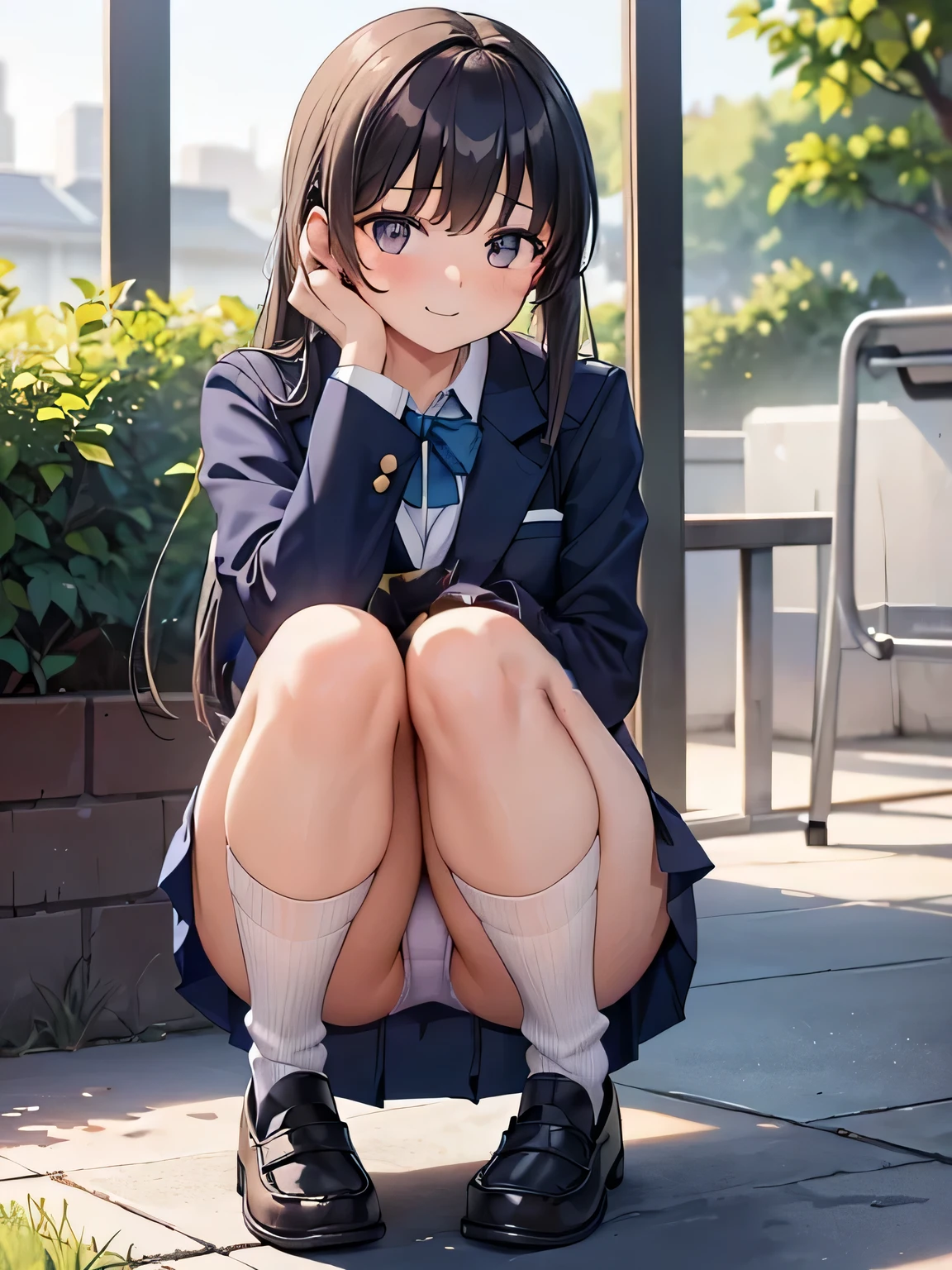 Smoothes the contours of the knees、