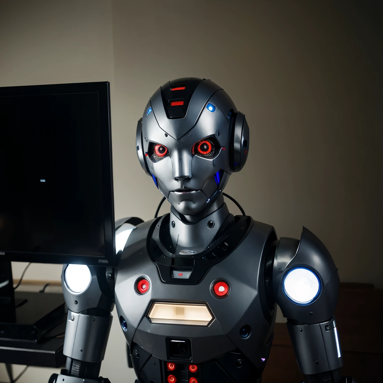 robot with a screen that keeps an autistic  company