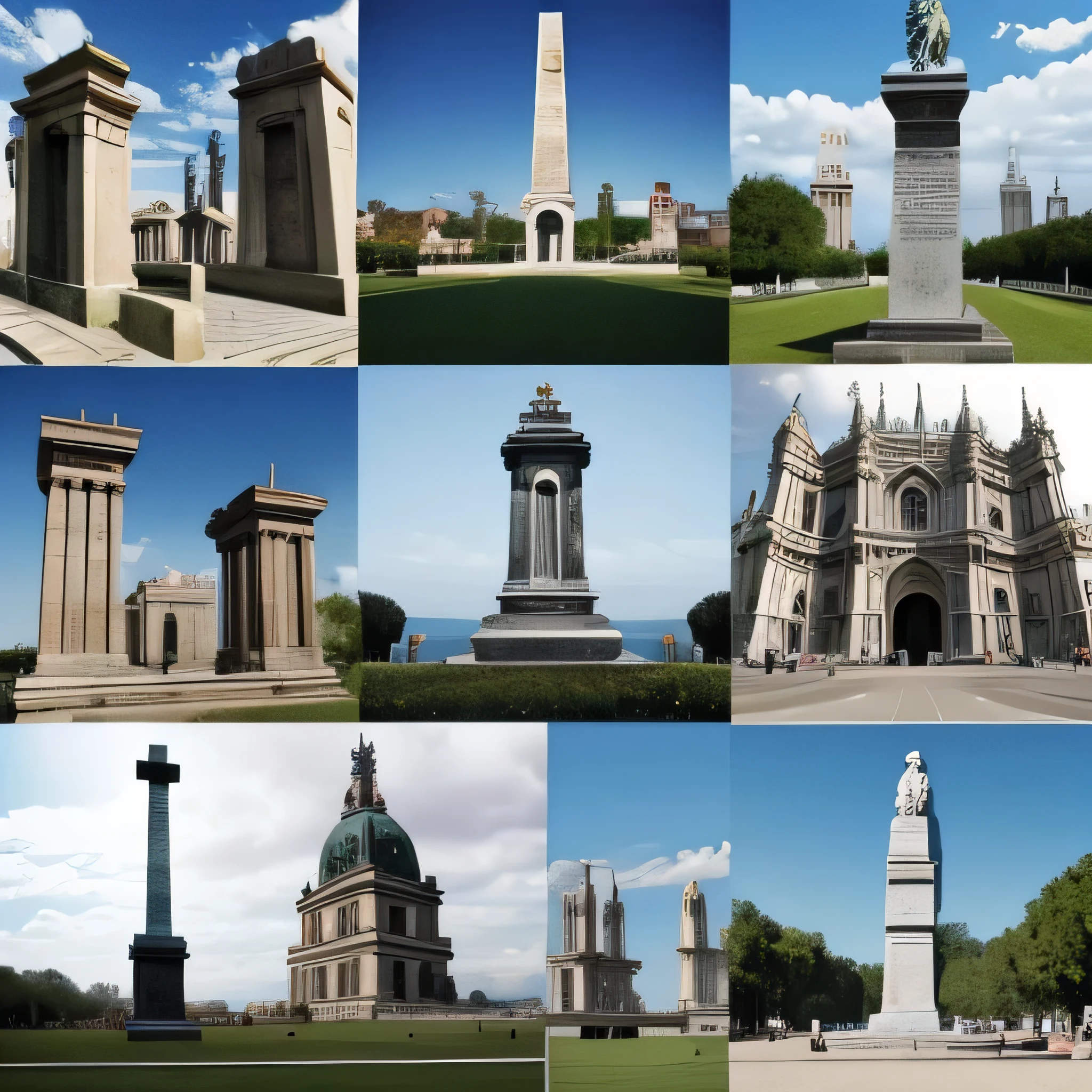 Collage de monumentos historicos de europa