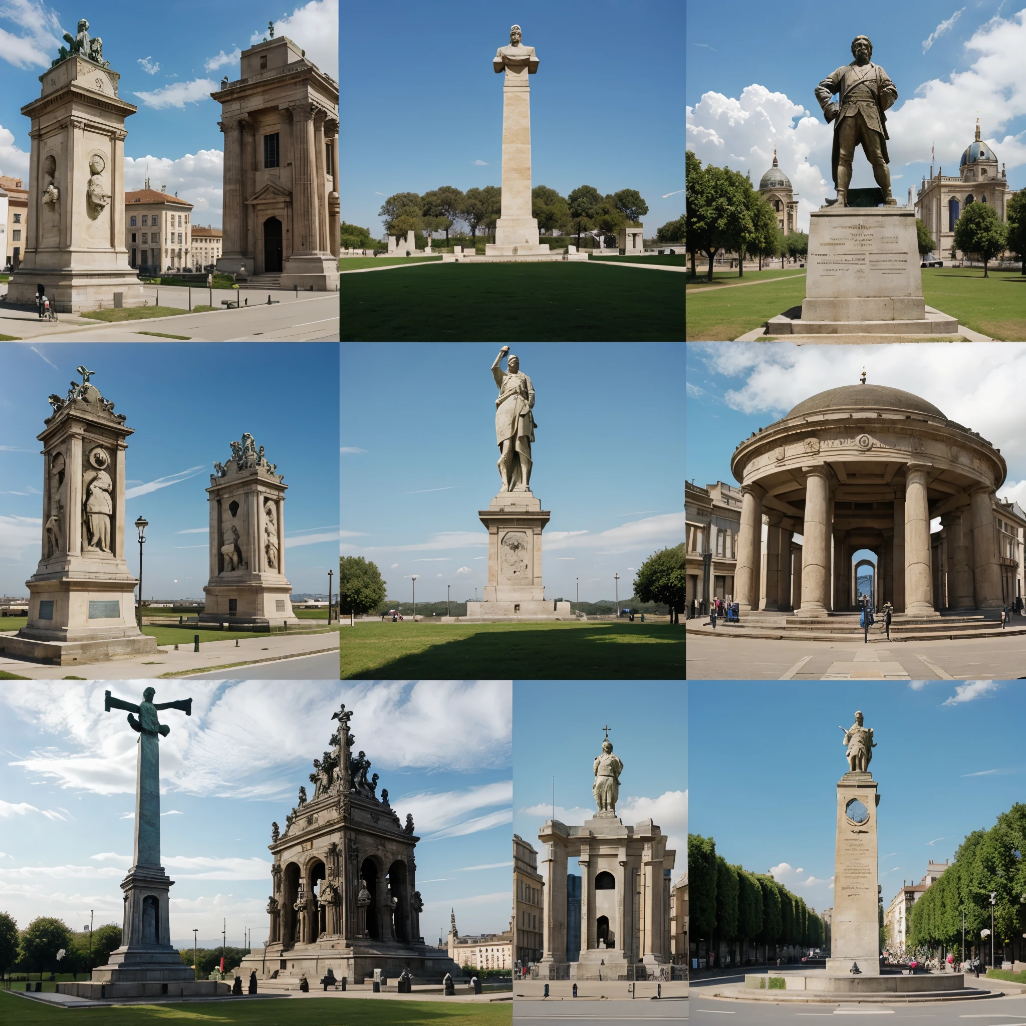 Collage de monumentos historicos de europa
