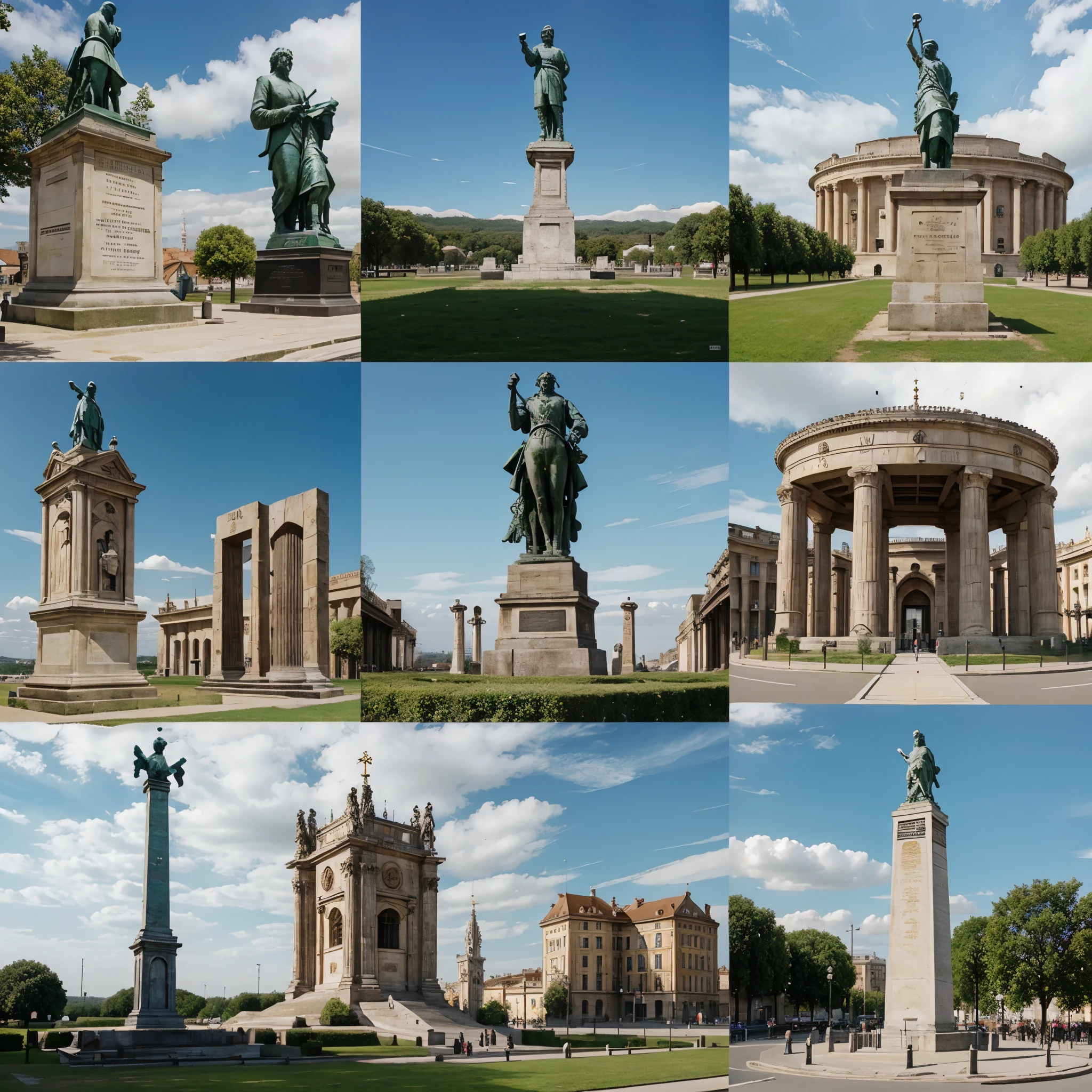 Collage de monumentos historicos de europa