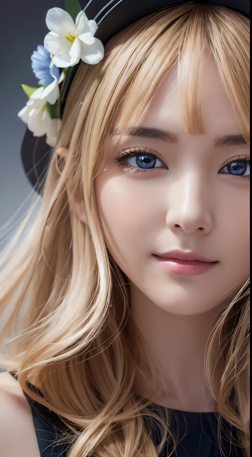light smile, night, RAW photo, (((portrait of extreme beauty))), (radiant skin)), 1 girl, beautiful girl in Prague, 20 years old, ((natural bright blonde hair)), [blue eyes], shiny glossy skin, silky long straight black hair, eyeliner, long bangs, hair between eyes, fluttering hair, ((masterpiece, top quality, ultra detail, film light, complex details, High Resolution, 8K, Very Detailed)), Detailed Background, 8K UHD, DSLR, Soft Light, High Quality, Film Grain, Fujifilm XT3, Shallow Depth of Field, Natural Light, (No Hand), Upper Eye, Sap Eyes, (ultra realistic) , (illustration), (increase resolution), (8K), (extremely detailed), (best illustration), (beautiful detailed eyes), (best quality), (ultra-detailed), (masterpiece), (wallpaper), (detailed face), solo,1 girl, looking at viewers, delicate details, detailed faces, in the dark, deep shadow, low key,pureerosfaceace_v1, smile, (ultra realistic) , (illustration), (increase resolution), (8K), (extremely detailed), (best illustration), (beautiful detailed eyes), (best quality), (ultra-detailed), (masterpiece), (wallpaper), (detailed face), solo,1 girl, looking at viewers, delicate details, detailed faces, in the dark, deep shadow, low key,pureerosfaceace_v1, smile,