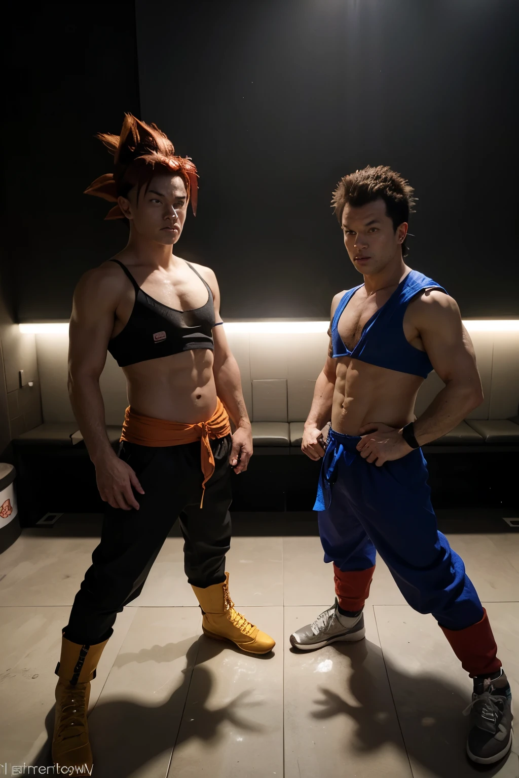 Luta entre goku e vegeta dentro do roblox