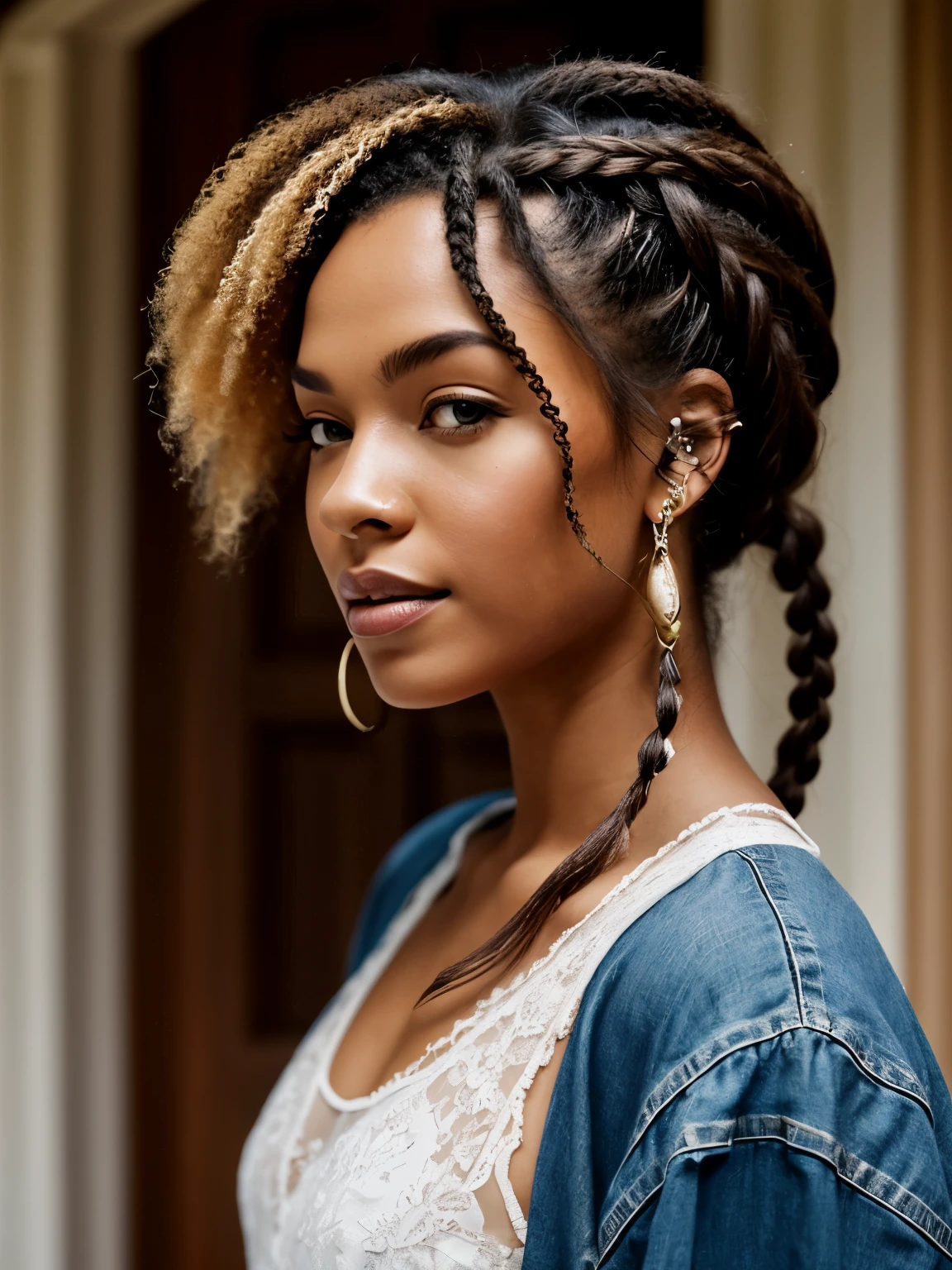 large braided hair