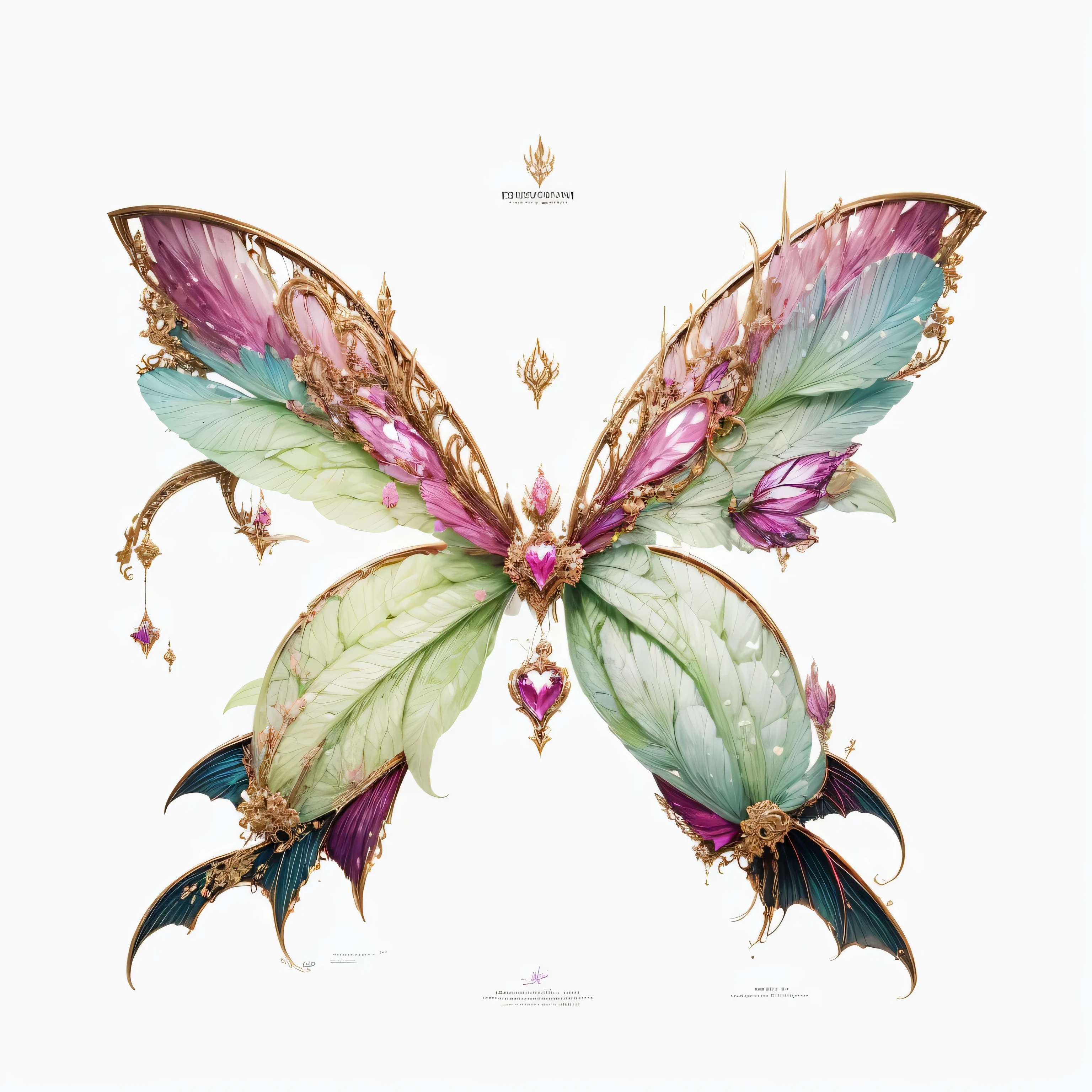 pink dragon element，Barbie powder，Dragon Wings，Heart，huge wings，Succubus