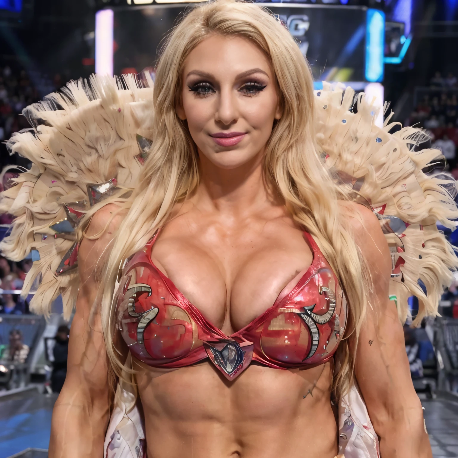 American Woman, Pro Wrestling athlete, Charlotte Flair, Big Breast, Naked