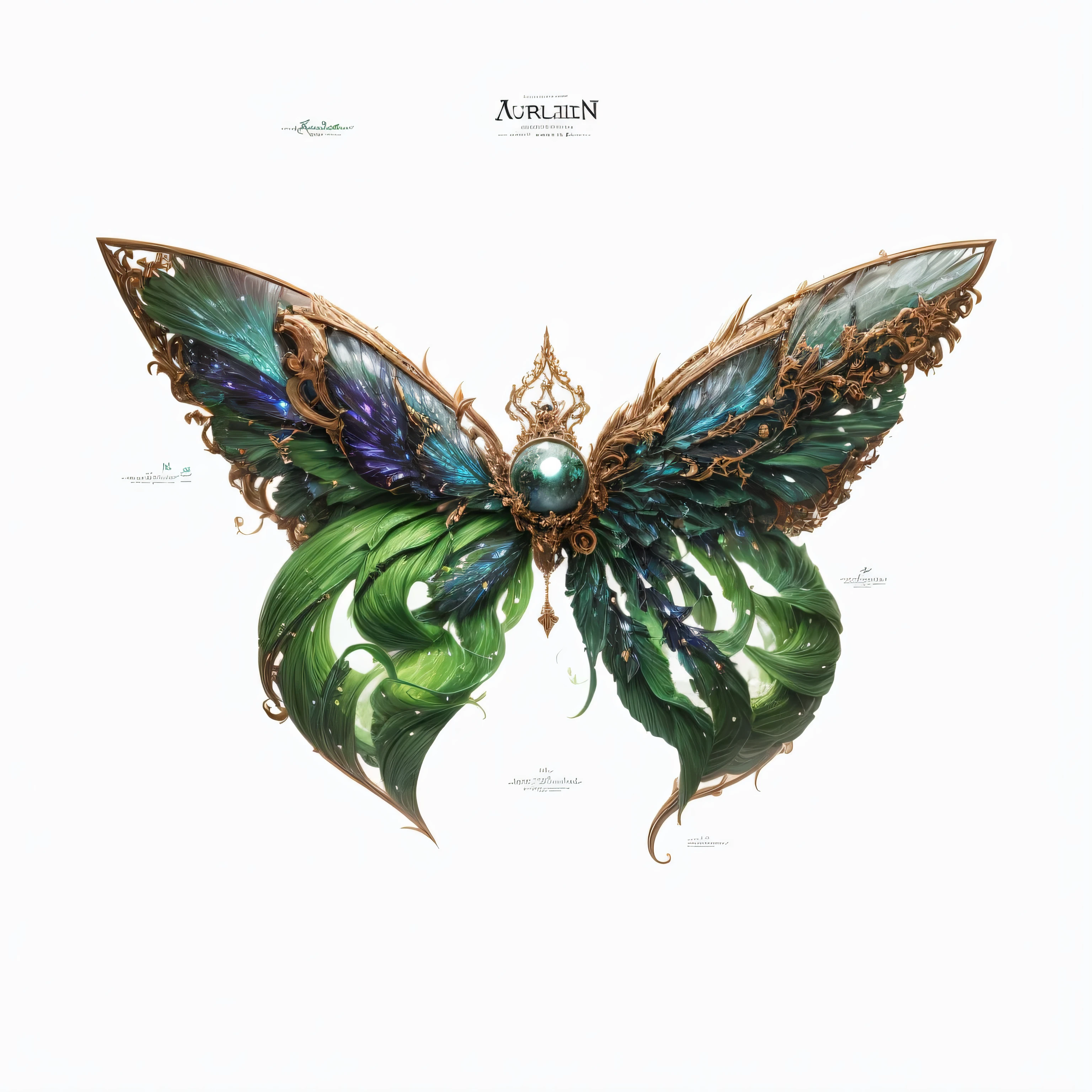 Fantasy Green Goblin,Science fiction,aurora,Silver-white pattern