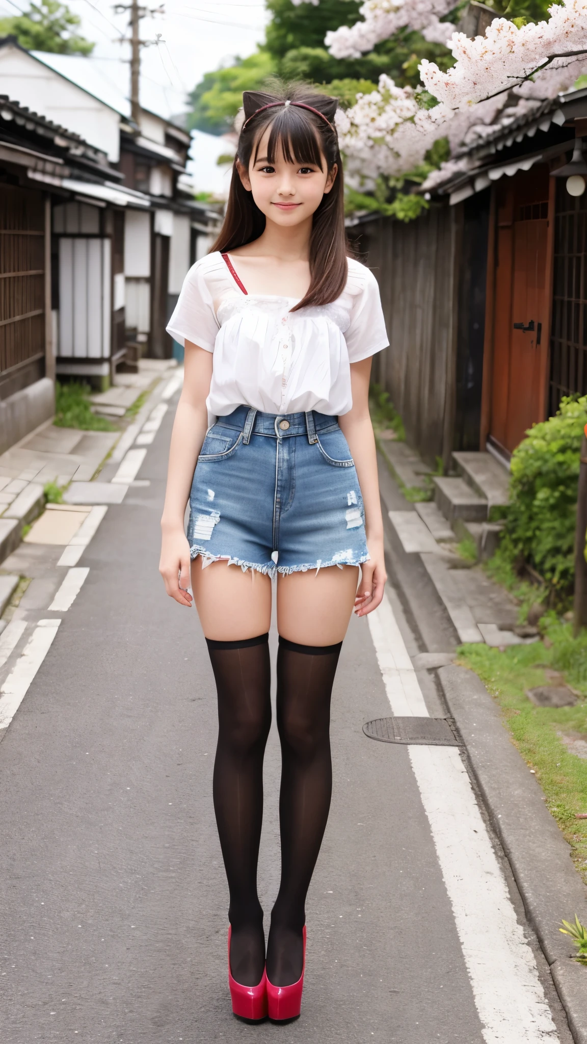 Magazine Cover:1.3、(Beautiful 9 year old Japanese female town Street in Summer,All are under 90cm tall:2.0), Cute face, (Deeply chiseled face:0.7), (freckles:0.6), Soft Light,Healthy white skin, shy, Bob, (Serious face), (Sparkling eyes), Summer Street Corner, thin,Small nippley lower body is wet、Semen leaks from the vagina、Semen dripping from the mouth，Completely naked:1.8、Show off your attitude、{(２Split Photo:1.3)、(Standing posture、Bend both knees outwards:1.5、Bow-legged:1.3)、(Standing posture、Bend both knees outwards:1.5、Bow-legged:1.3)}、Accurate limbs、Accurate Fingers、Accurate Fingersの本数、White sneakers:1.3、around the girl６People Girls、Cute smile、Laughing with your mouth open