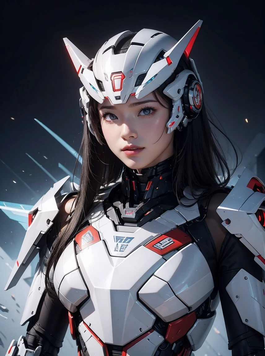 rough skin, Super detailed, advanced details, high quality, better quality, High resolution, 1080p, hard disk, beautiful,(iron patriot),beautifulサイボーグの女性,Mecha cyborg ,battle mode, with mechanical body,She wears a futuristic iron patriot mech,full body shot
