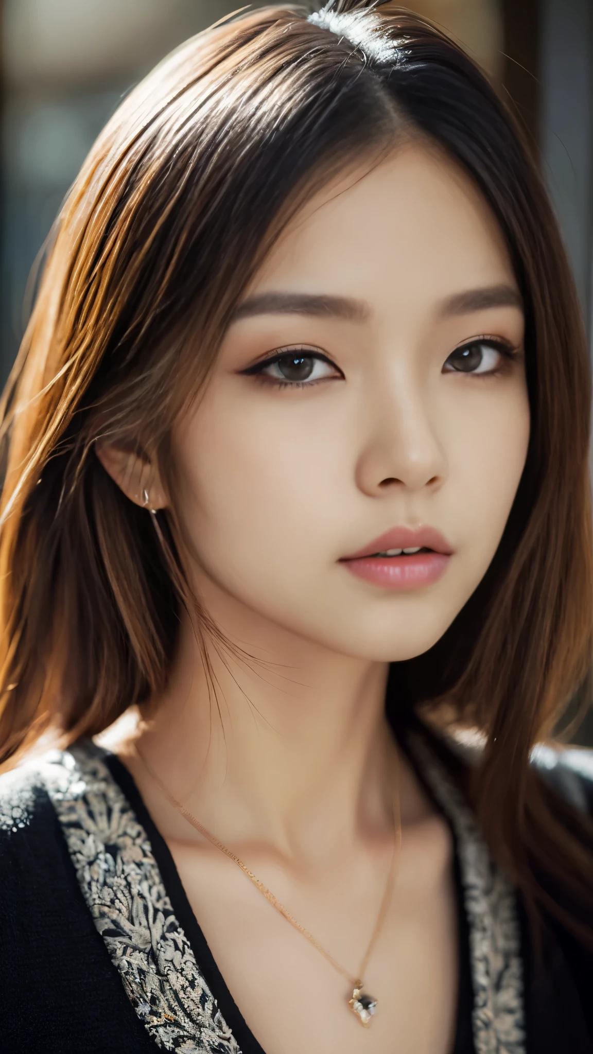 wgz style,Highly detailed portrait of a beautiful woman,perfect woman makeup,classic oil painting,Written by Shirou Masamune, Written by William Tae Kim