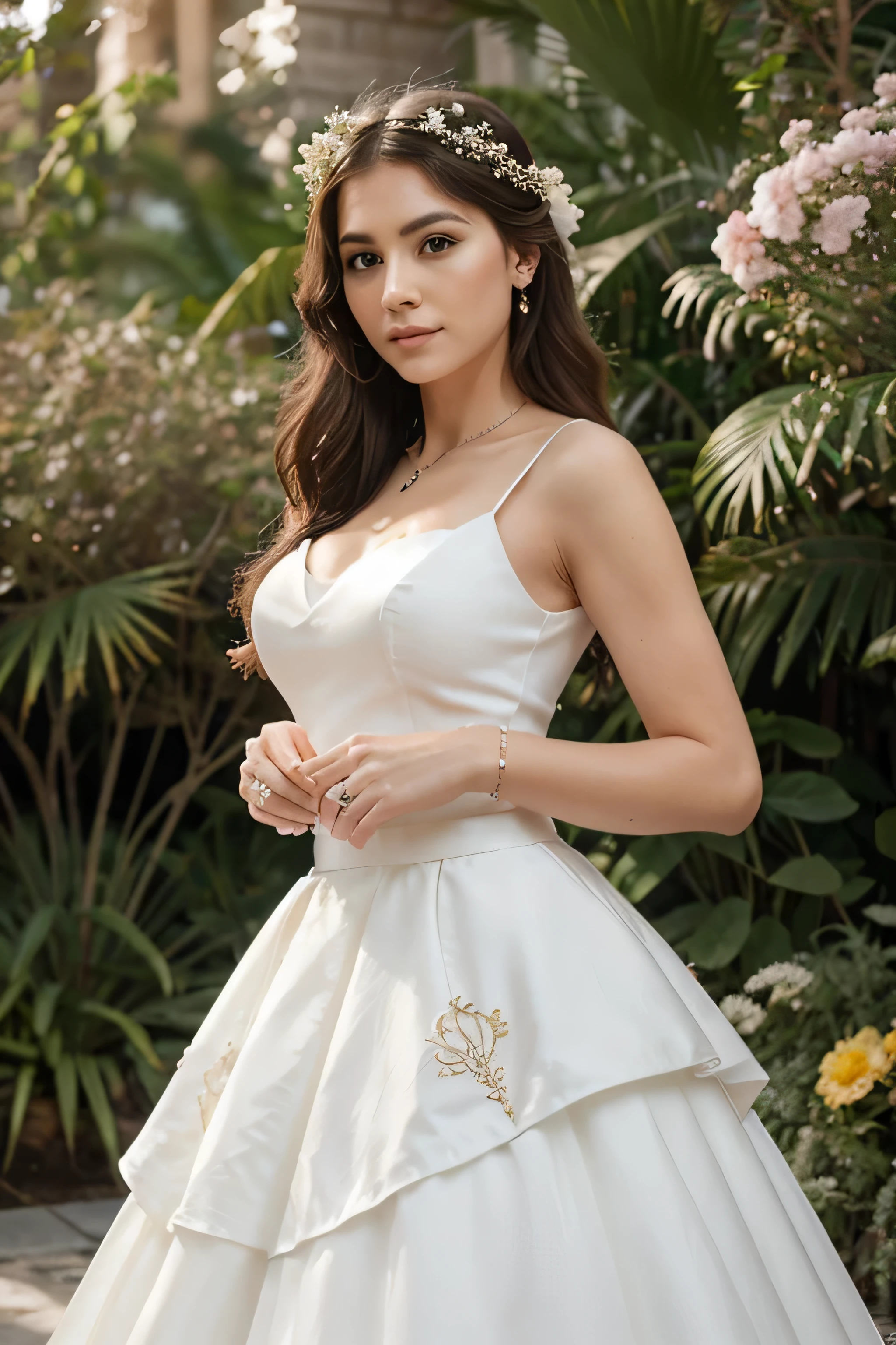 masterpiece, (photorealistic:1.4), best quality, beautiful lighting, fire flame, outdoors, upper body, 1 girl, natural beautiful female, slender woman, ((small breasts)). bride of fire, blushing face, smiling, ((chignon fire hair)), fire red eyes, detailed, intricate, RAW photo, 8k uhd, film grain,
(((extremely detailed fire wedding dress, fire wedding veil))),
extremely detailed gorgeous fire tiara, gorgeous fire necklace