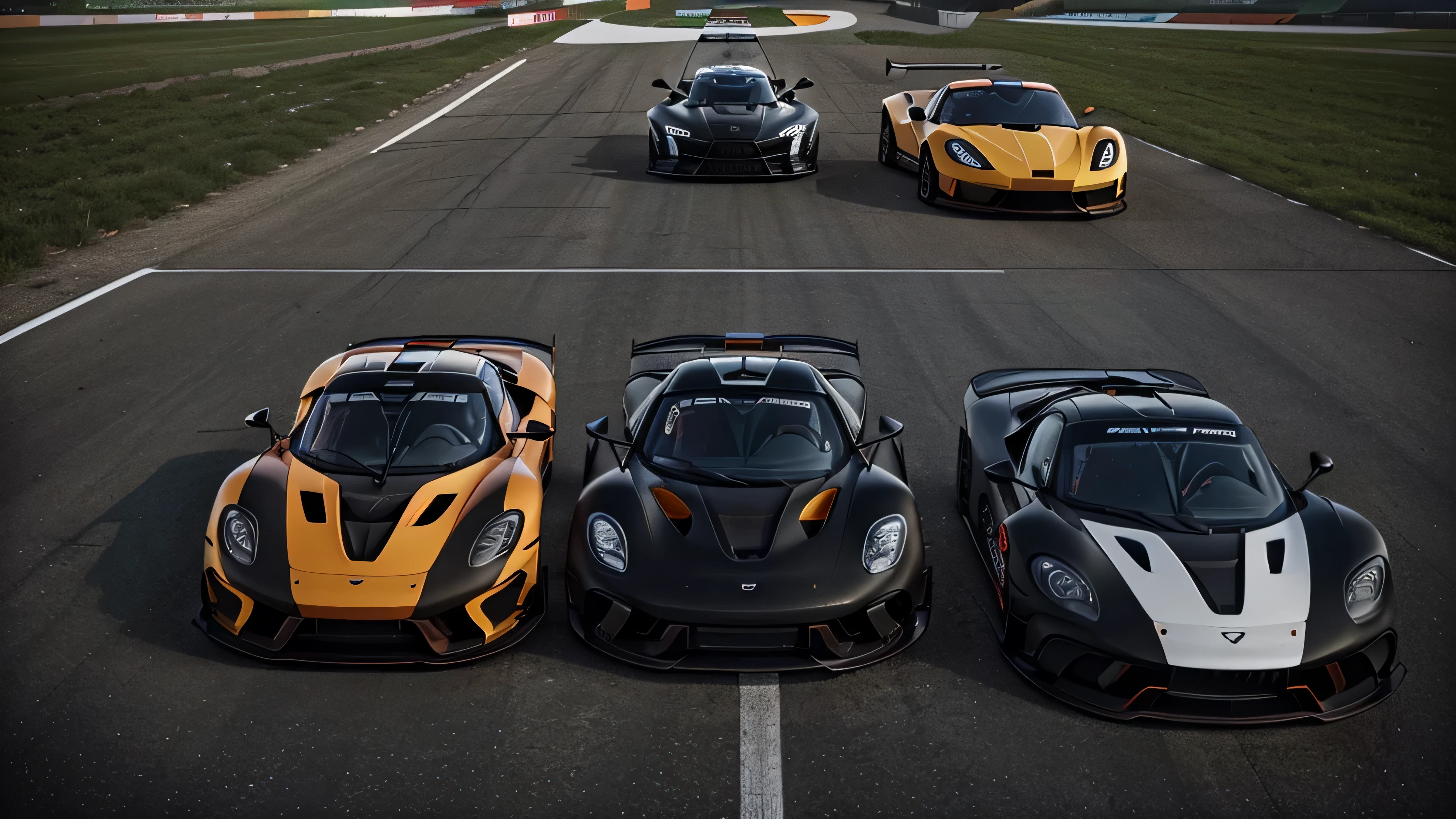 Create a background picture and add sets of Liveries as listed here in the image (McLaren P1 GTR
2. Pagani Zonda R
3. Porsche 911 GT2 RS
4. Aston Martin Vulcan
5. Mercedes-AMG GT Black Series
6. Nissan GT-R Nismo
7. Chevrolet Corvette ZR1
8. Ford GT)