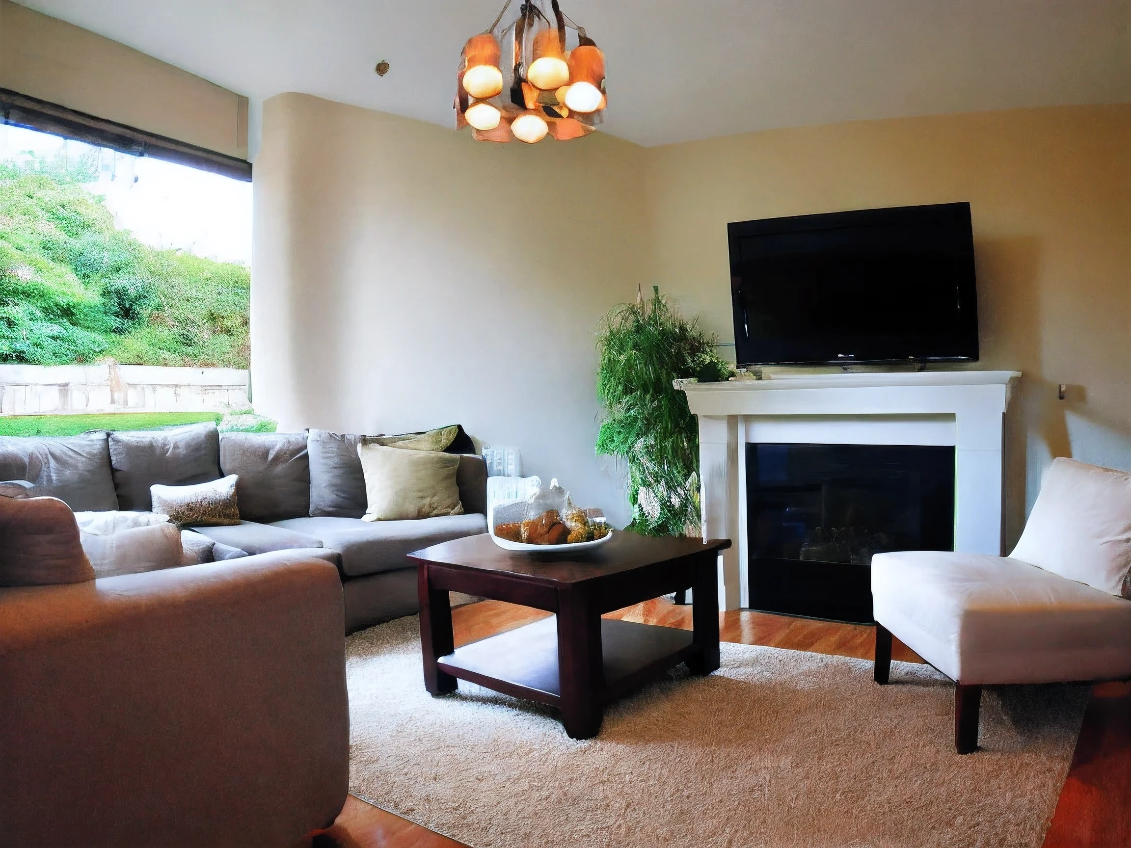 Realistic photography, living room