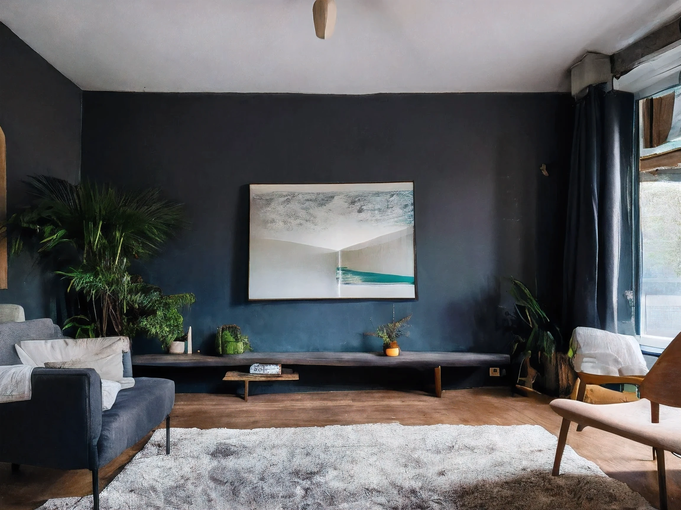 Realistic photography, living room