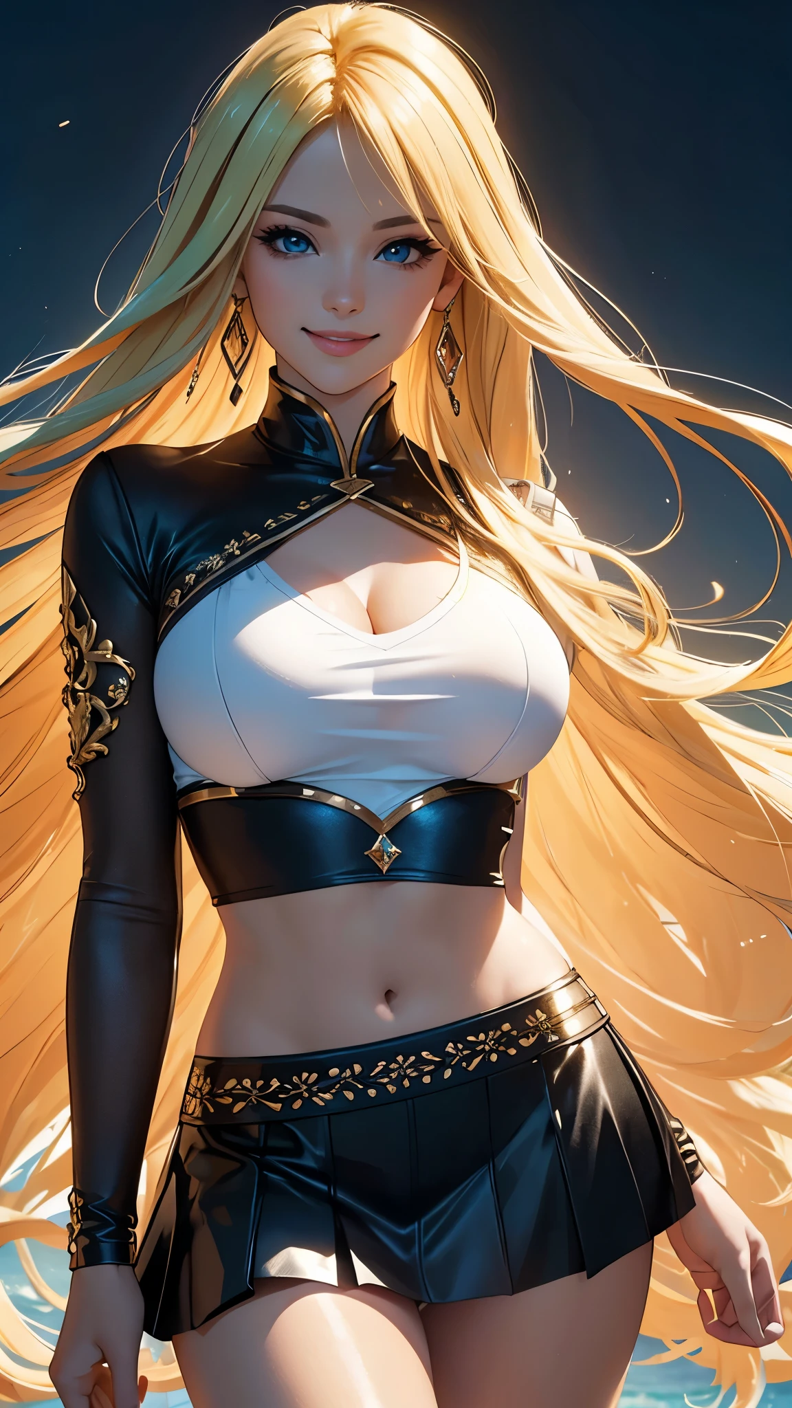 ((best quality)), ((masterpiece)), (detailed), detailed skin, Golden Eyes, Long black hair with thick waves, black silk dress, fluid dynamics, upper body nude, cowboy shot, full body image, big bust, pink nipples, brilliant golden halo, elegant, romanticism, The most beautiful form of chaos, Create a gorgeous and timeless look. Surround her with intricate fractal art patterns that come to life., adding a surreal and otherworldly dimension to her pLipsence, creative, tangled, get caught in, High_Lips.
