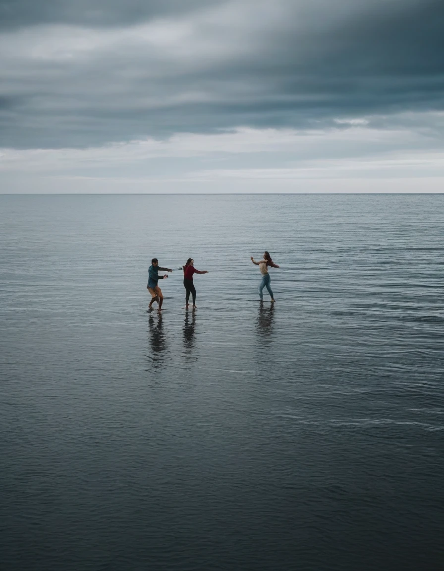 People Dancing on the Sea Surface