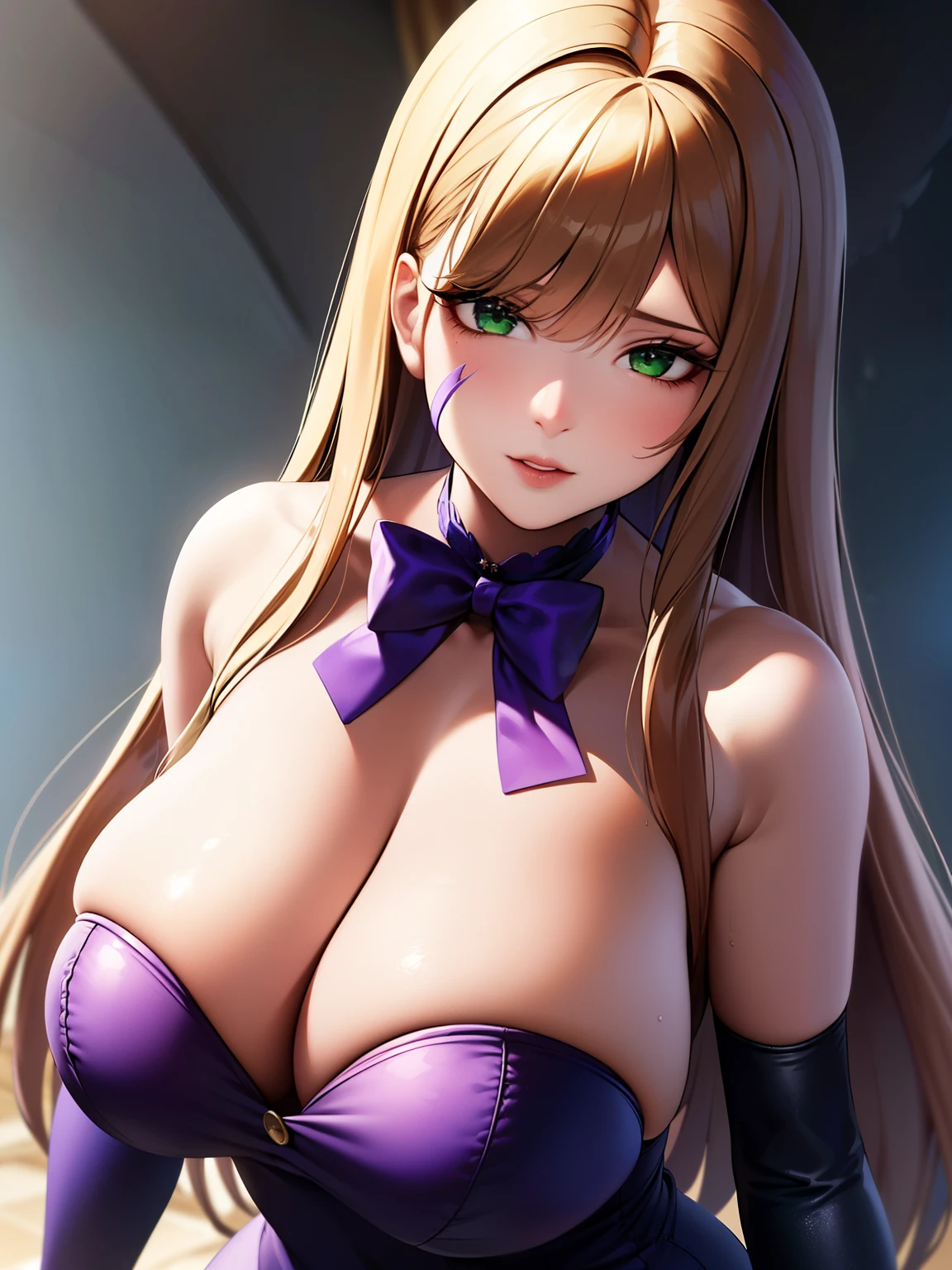 (8K, Best quality, tmasterpiece:1.2),\(eye detailed\),(\(Clothes detail details\)\),full bodyesbian,(huge ),(Facial focus) ,Very detailed CG unity 8K wallpaper,hugefilesize,ultra - detailed,A high resolution,absurderes,beautidful eyes,Ray traching,dramatic shadow,finely detailled,Dramatic angles,Hyper-detailing,(1 girl:1.3),(Solo),,Matmale,Long hair black,Green eyes,Wearing(cosplaying_magical girl,very cute purple dress with ruffles,Large Ribbon Bow Tie Back),