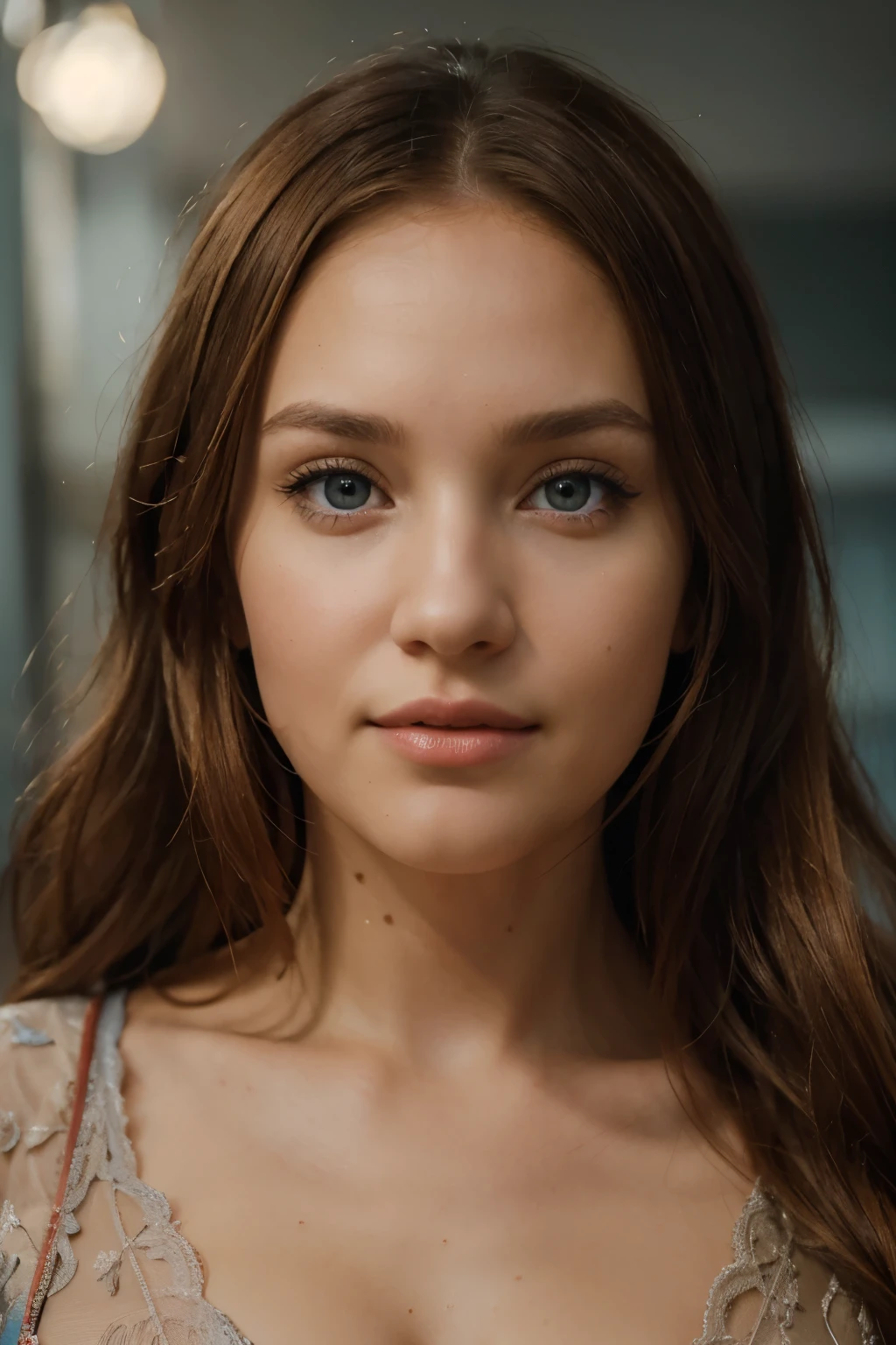 (best quality,4k,8k,highres,masterpiece:1.2),ultra-detailed,(realistic,photorealistic,photo-realistic:1.37),30-year-old woman,young appearance,Amanda Bynes lookalike,vibrant blue eyes,red lips,brown blonde hair,very fair skin,portraits,colorful background,strong lighting,happy expression,fashionable outfit,vivid colors,detailed facial features,natural beauty composition,concept artists,sharp focus,studio lighting